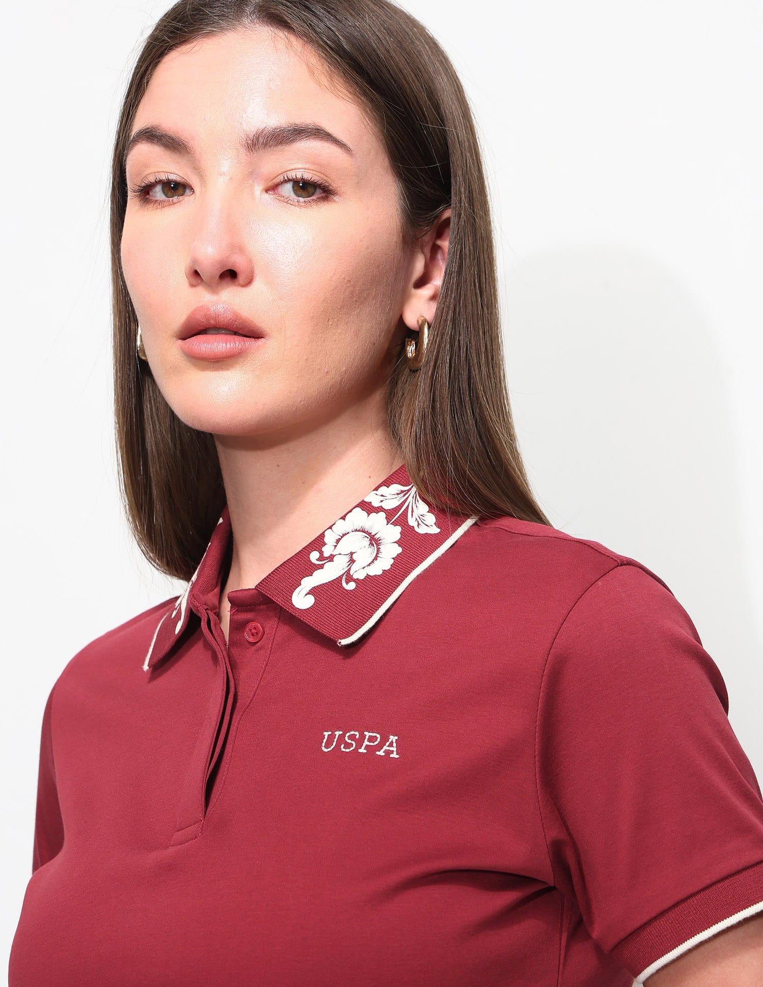 Regular Fit Solid Polo Shirt Red - U.S. Polo Assn. India | Large