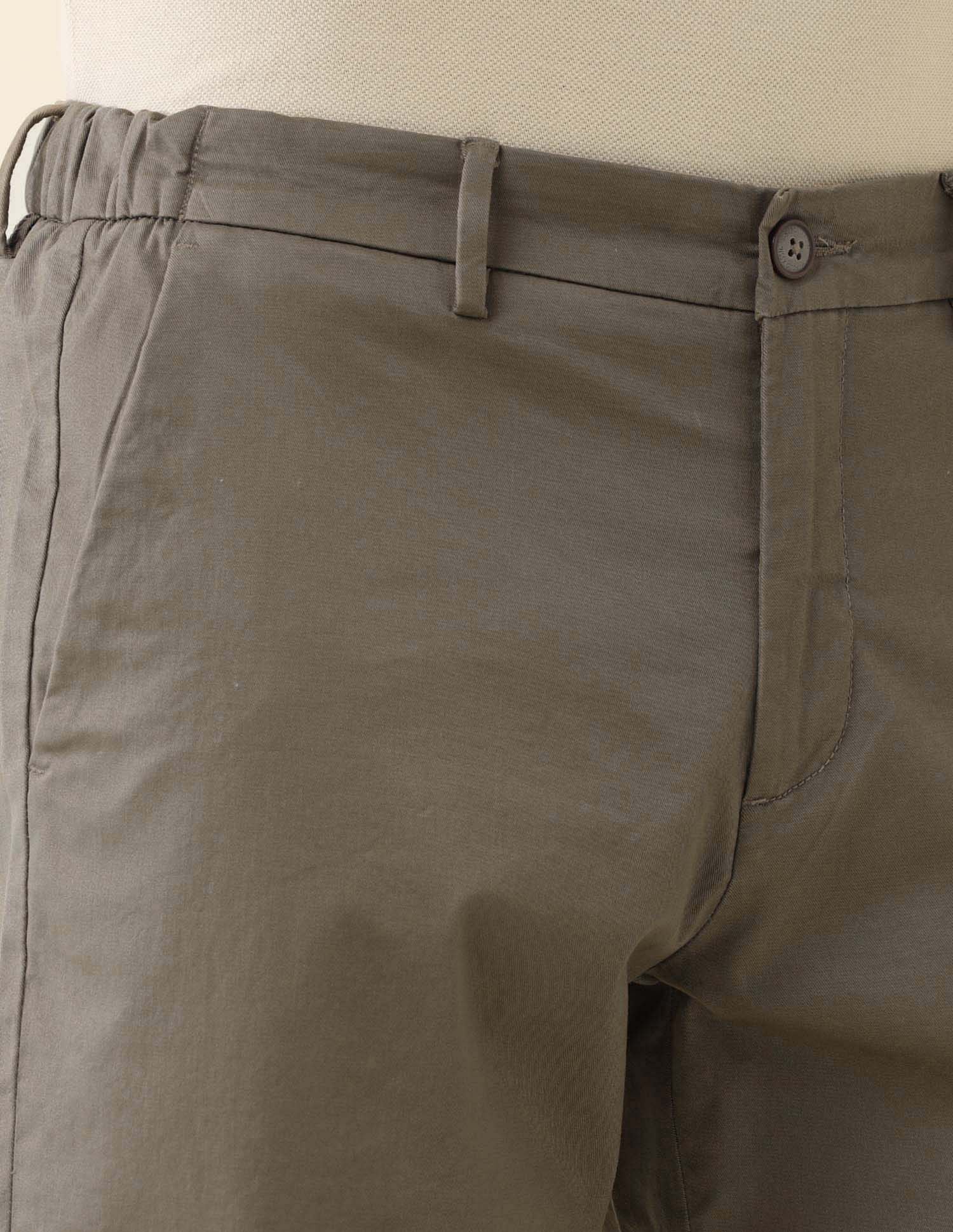 Straight Fit Solid Chinos Dark Brown - U.S. Polo Assn. India | Large