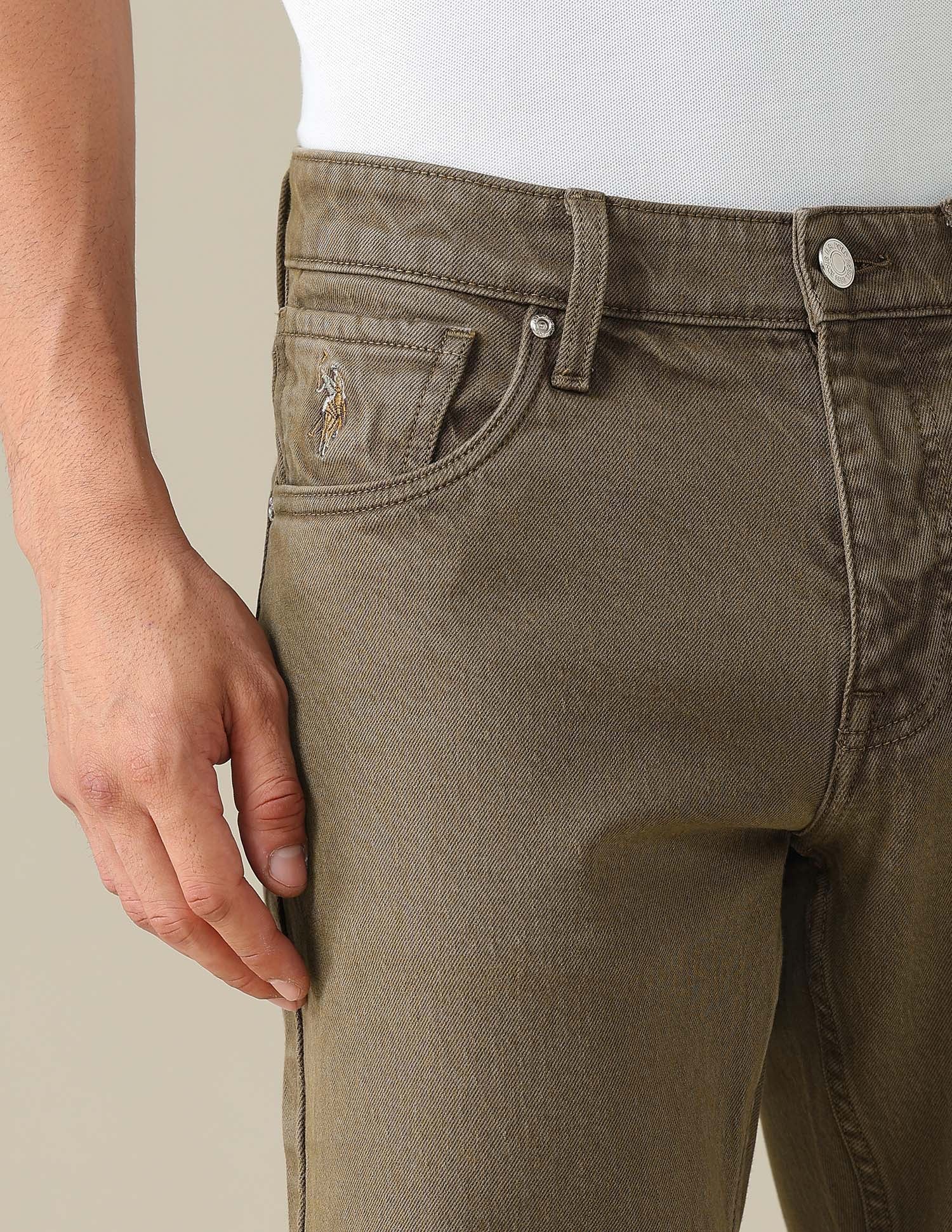 Brandon Slim Tapered Fit Brown Jeans Brown - U.S. POLO ASSN. | Large