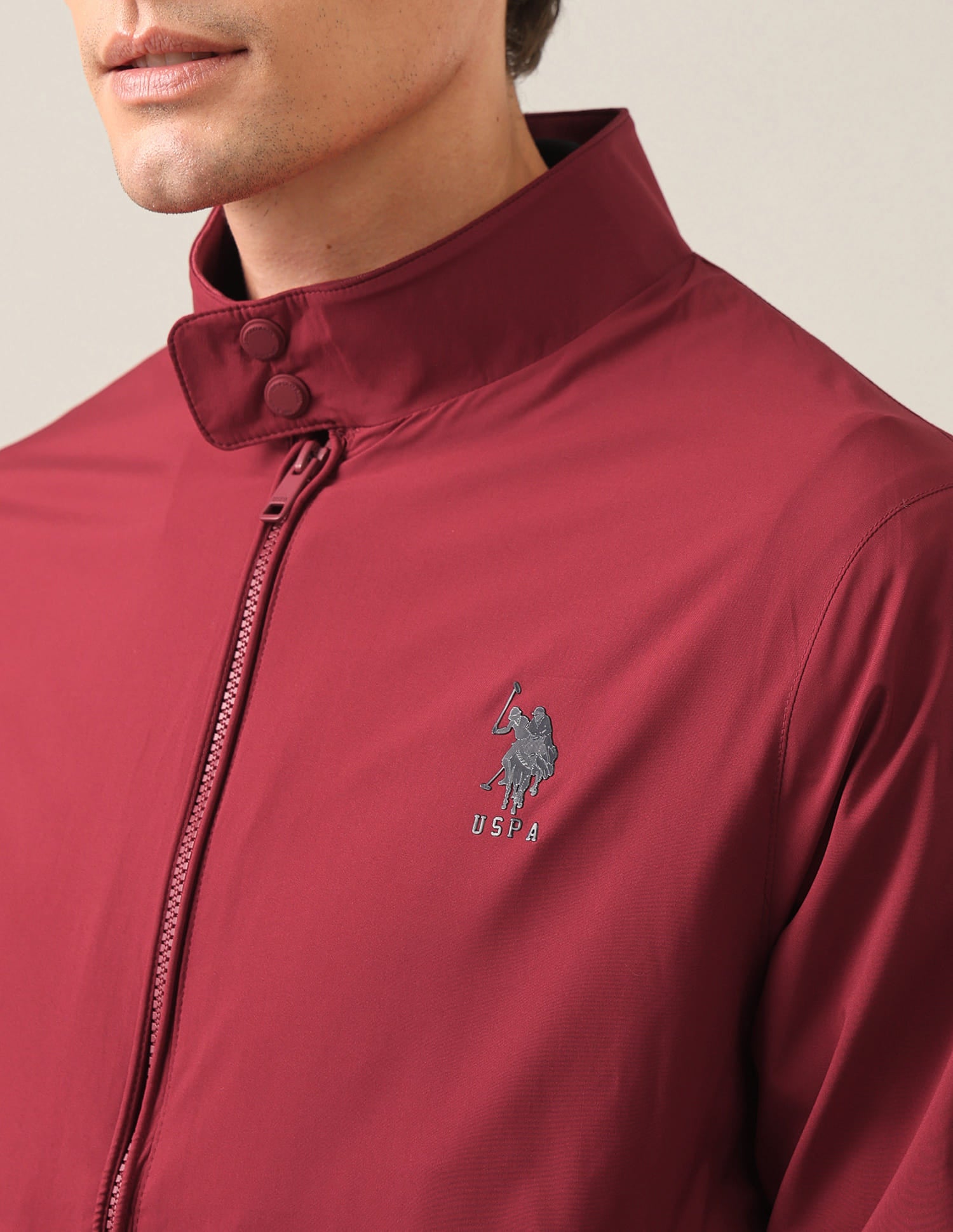 Packable Windcheater Jacket Maroon - U.S. Polo Assn. India | Large
