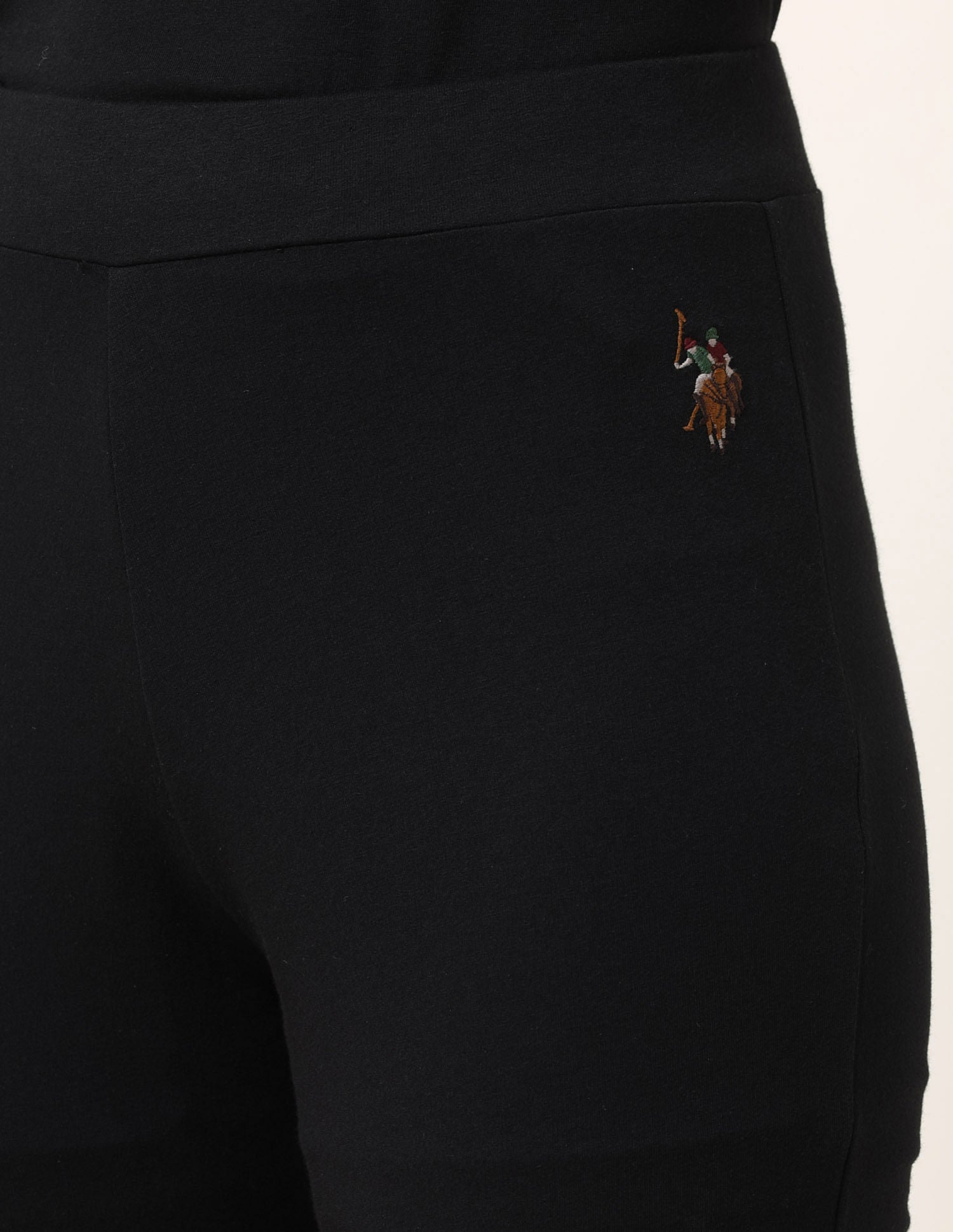 High-Rise Flared Fit Lounge Pants Black - U.S. POLO ASSN. | Large