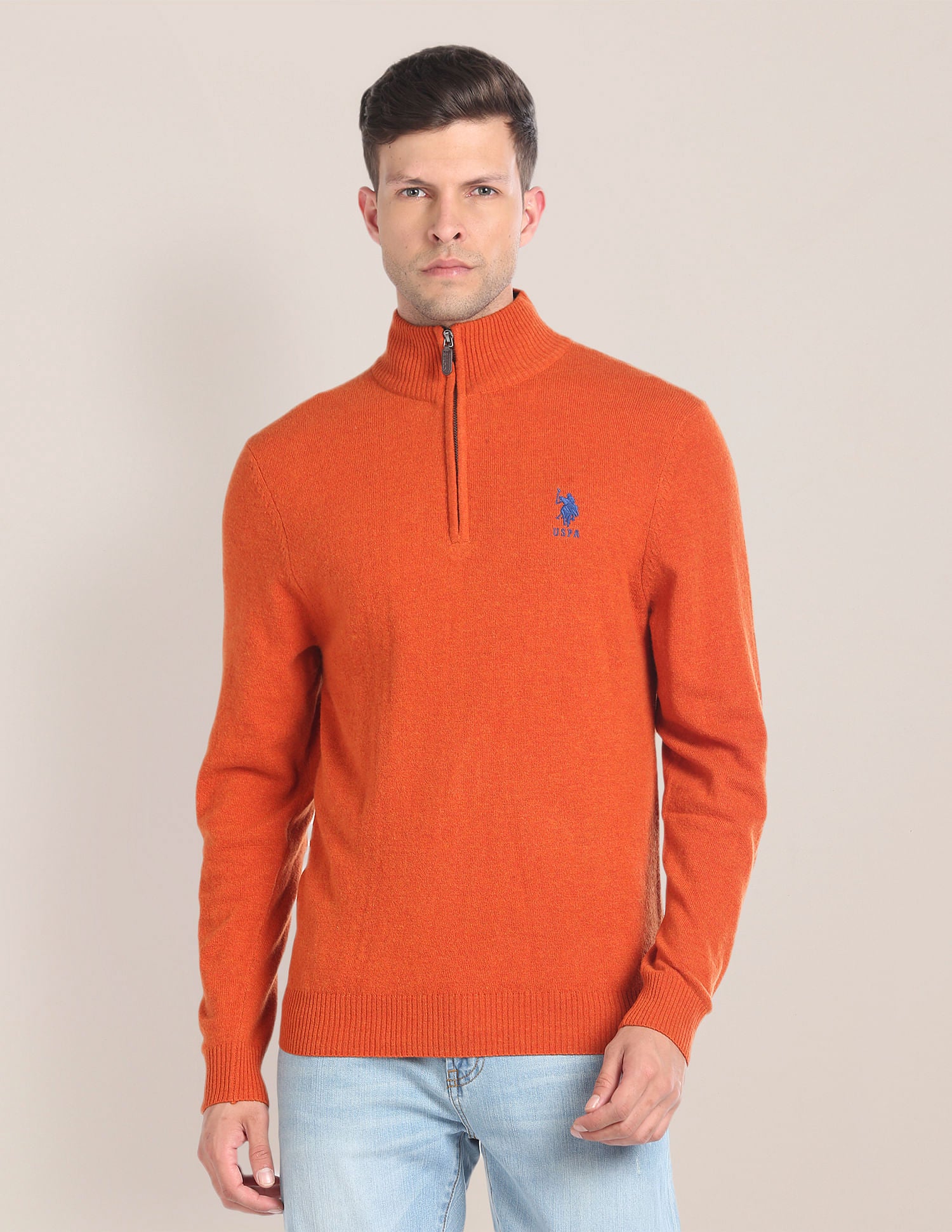 High Neck Logo Sweater – U.S. Polo Assn. India
