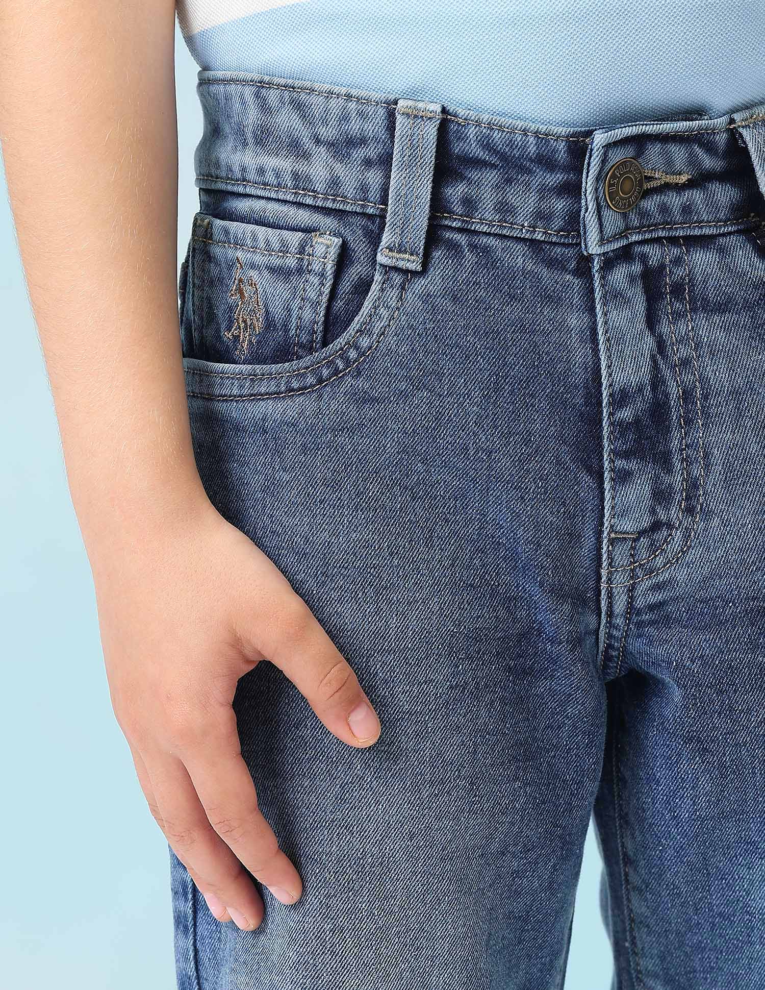 Relaxed Fit Mid Rise Jeans Indigo - U.S. Polo Assn. India | Large