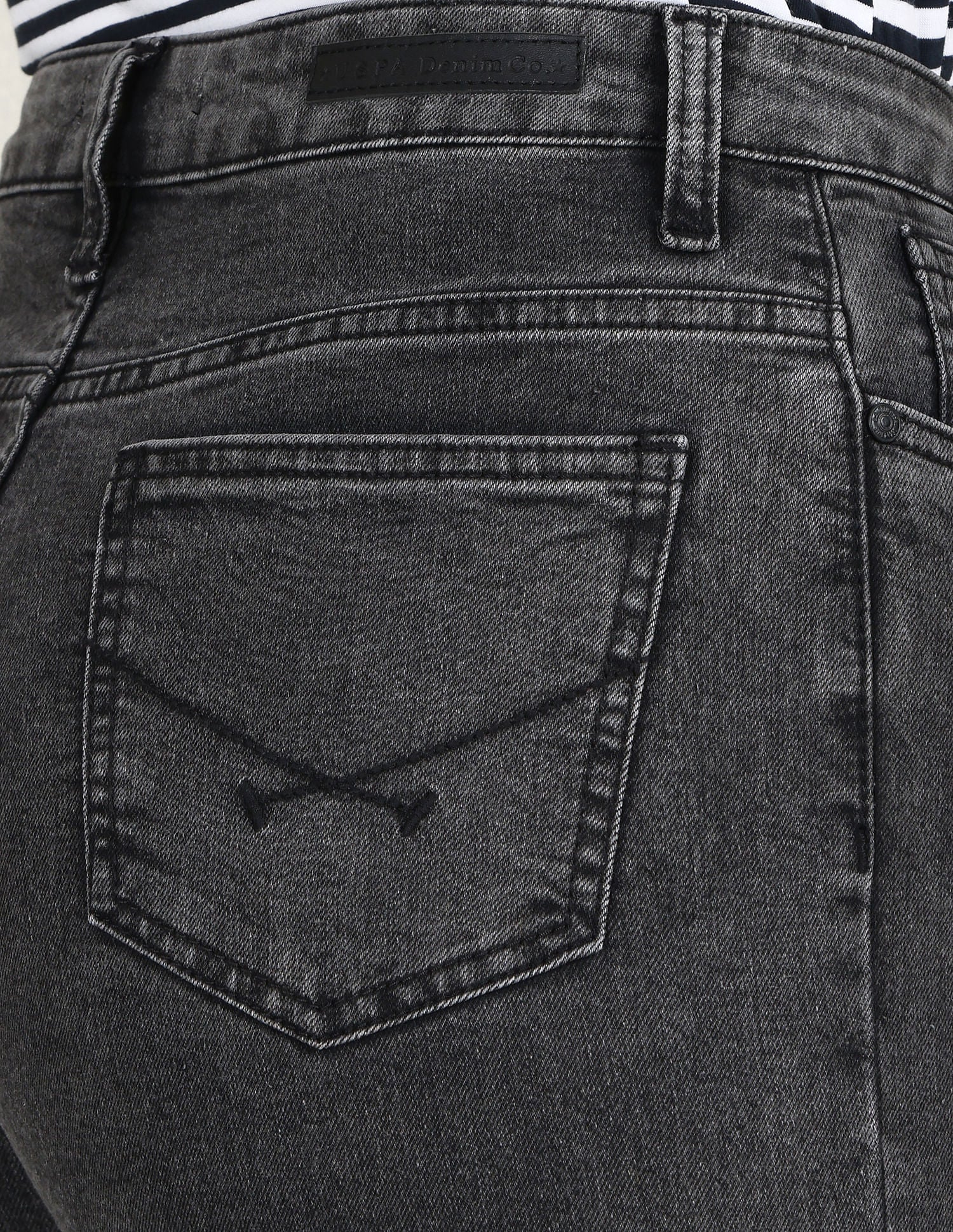 High Rise Mom Fit Jeans Grey - U.S. POLO ASSN. | Large