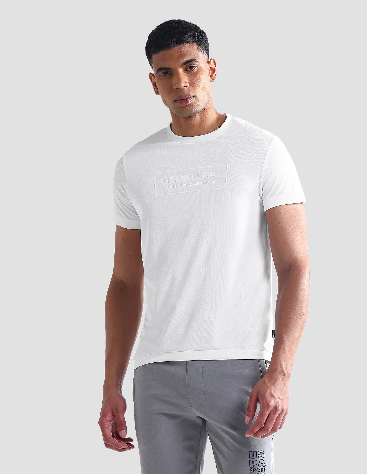 Crew Neck Brand Print T-Shirt White - U.S. POLO ASSN. | Large