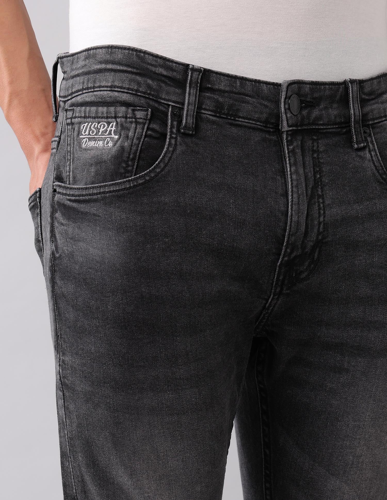 Henry Tapered Fit Black Jeans Black - U.S. POLO ASSN. | Large