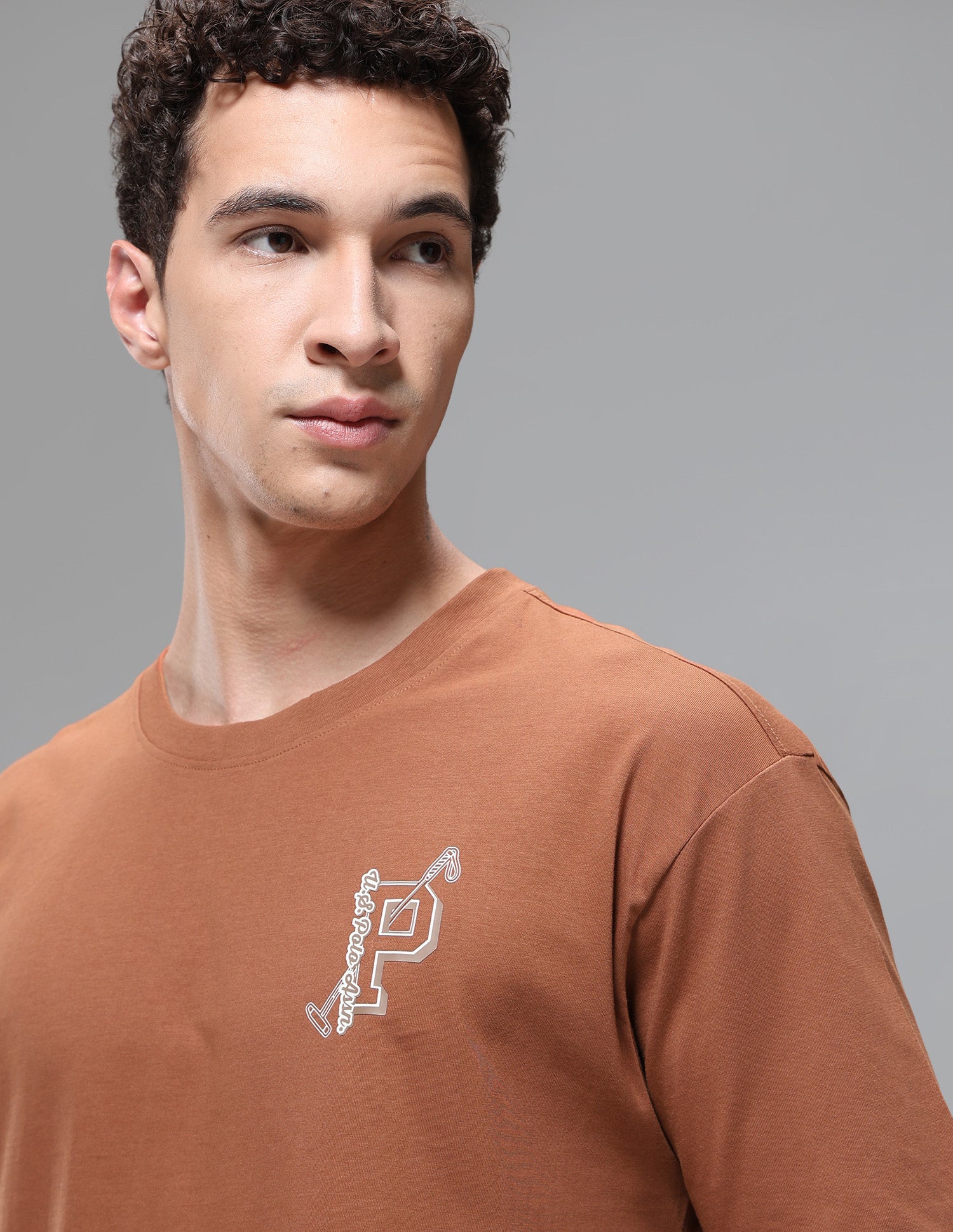 Regular Shape Retention OEE16 Lounge T-Shirt Glazed Ginger - U.S. Polo Assn. India | Large