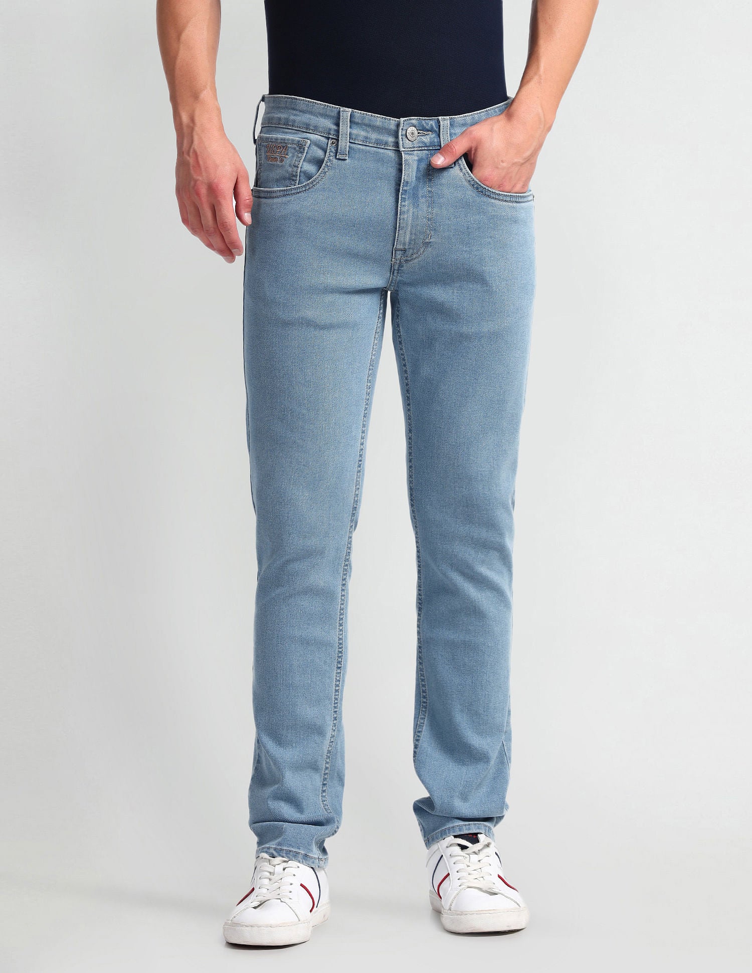 Regallo Skinny Fit Blue Jeans Blue - U.S. Polo Assn. India | Large