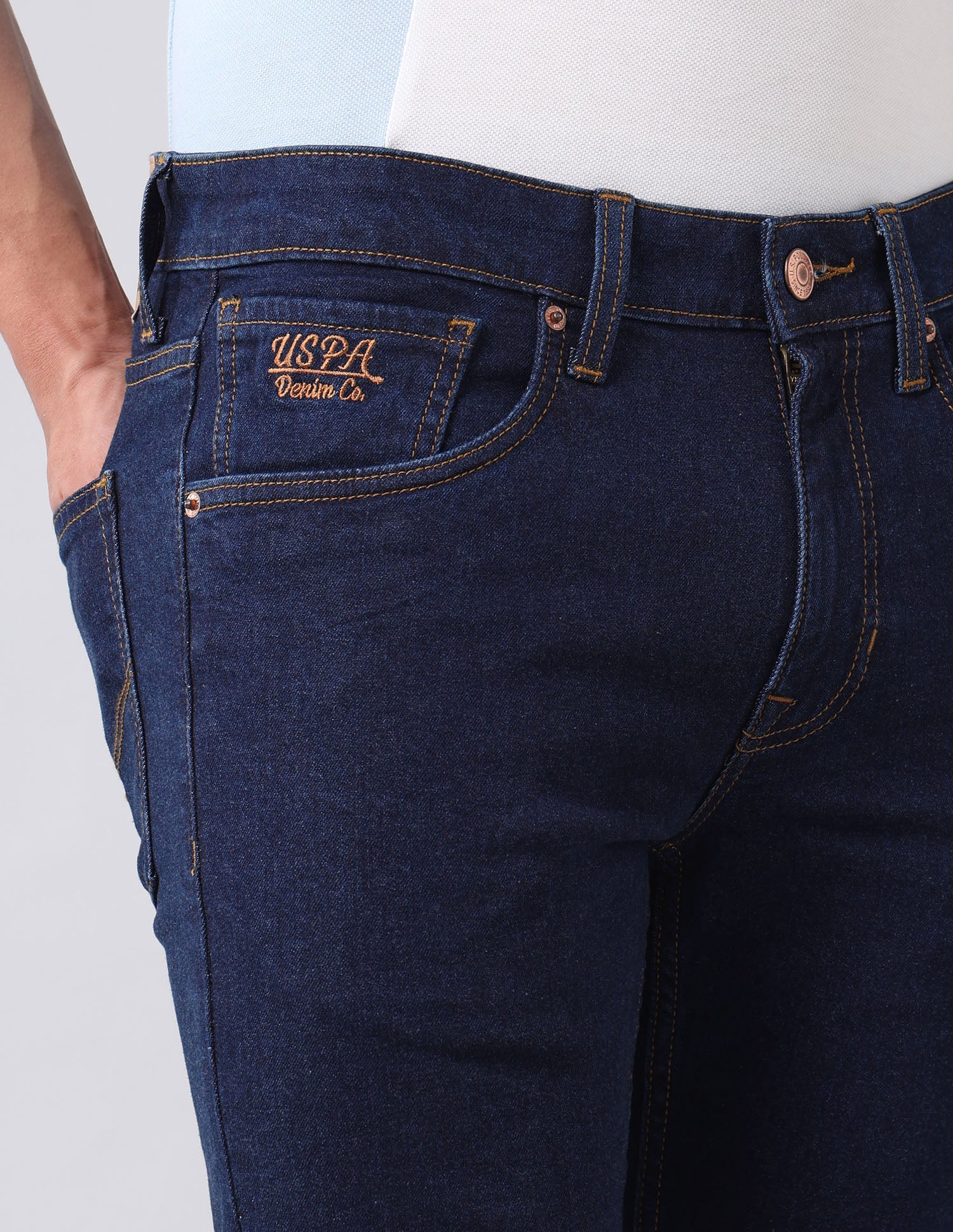 Regallo Skinny Fit Blue Jeans Blue - U.S. Polo Assn. India | Large