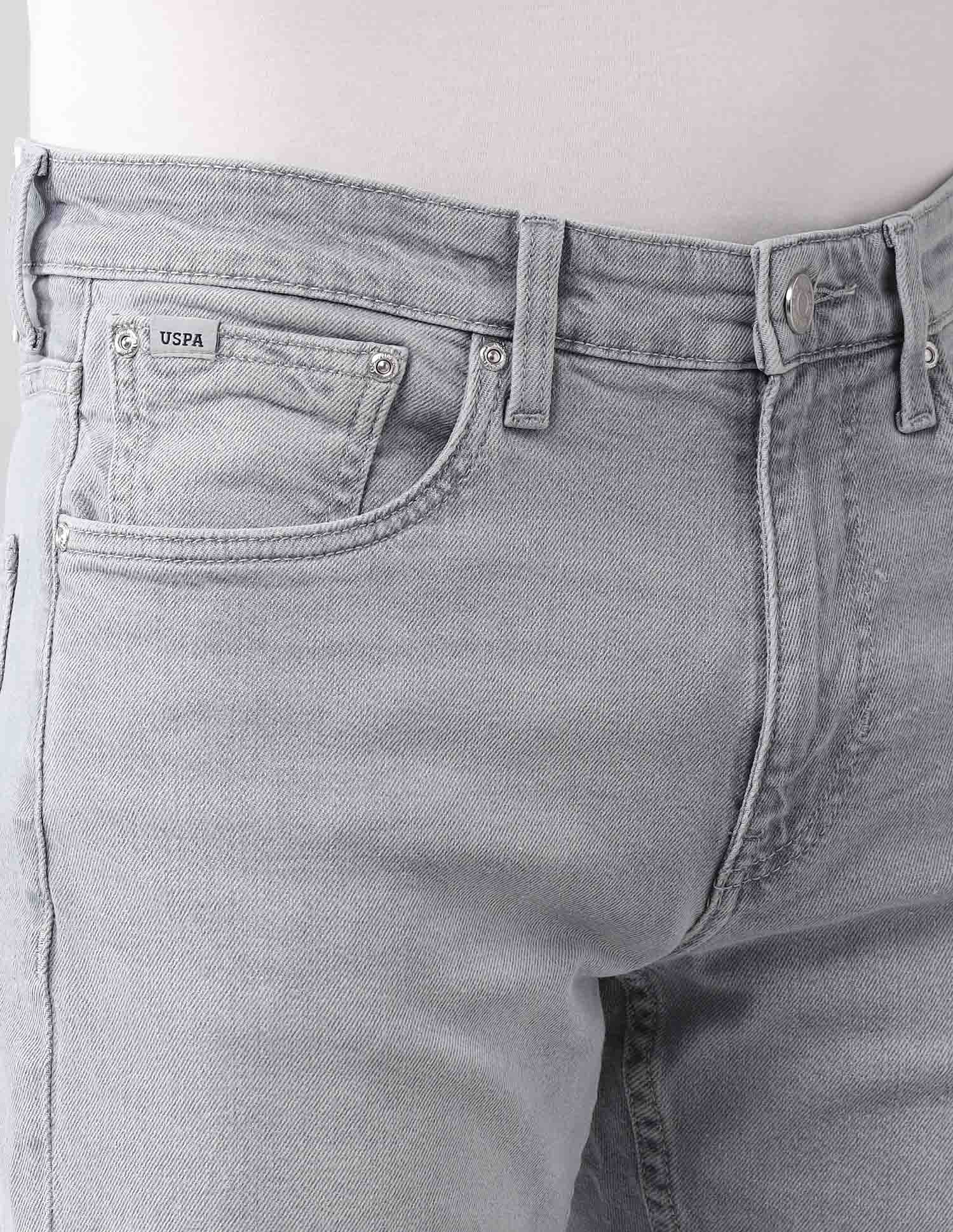 Harold Slim Straight Fit Vintage Jeans Light Grey - U.S. Polo Assn. India | Large