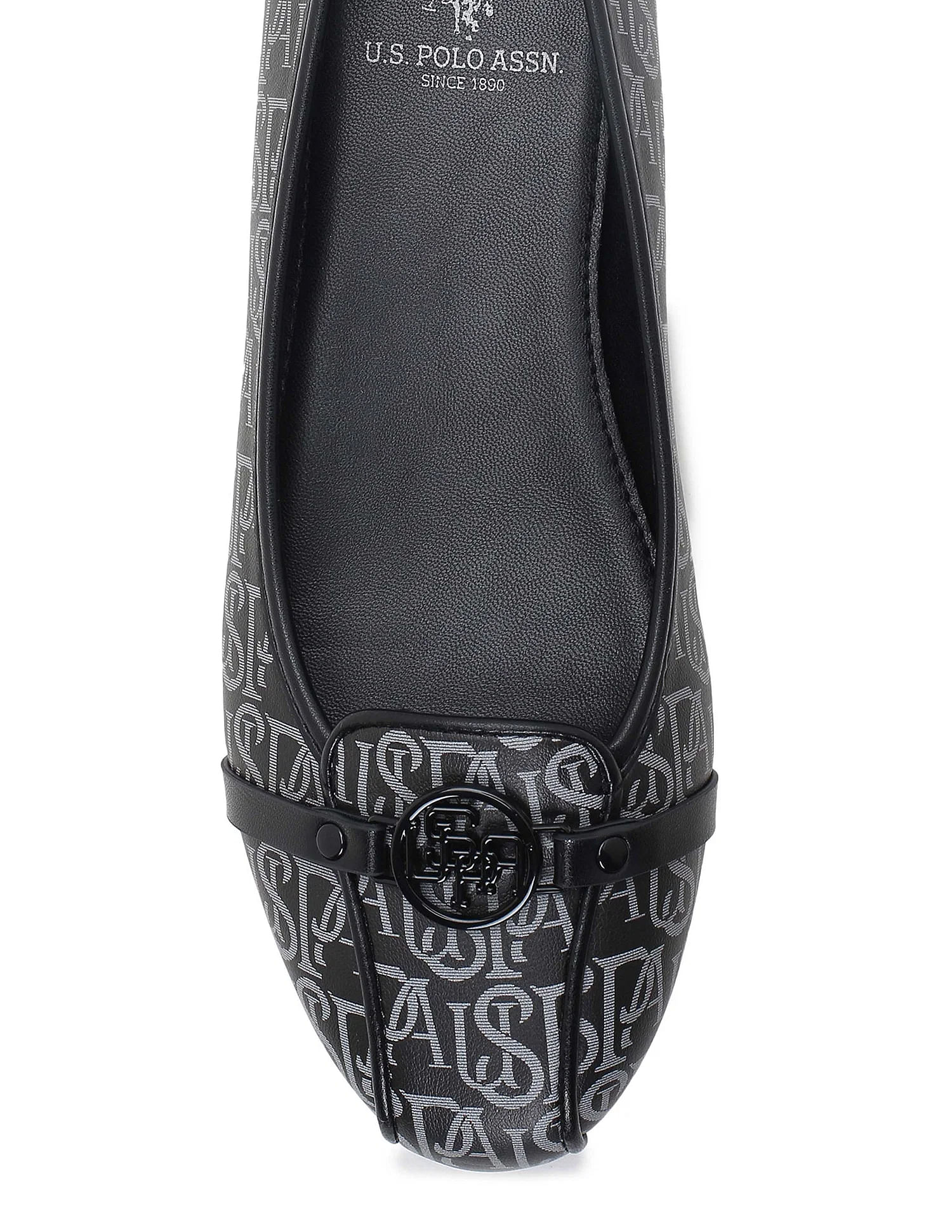 Brand Print Alina 2.0 Ballerinas Black - U.S. POLO ASSN. | Large