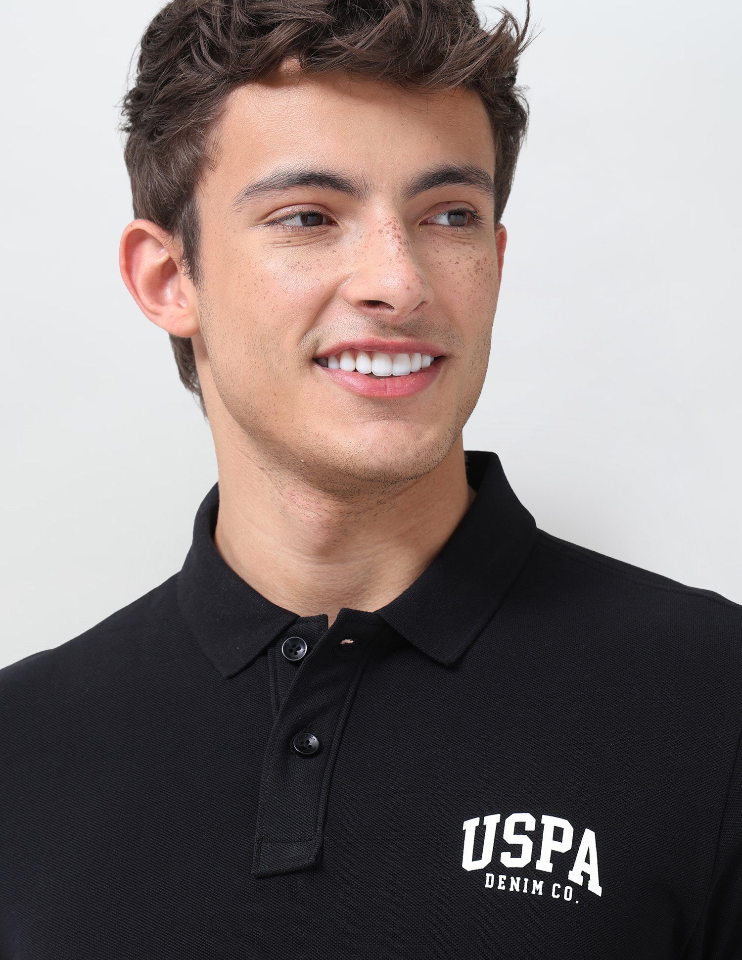 Solid Slim Fit Polo Shirt Black - U.S. Polo Assn. India | Large