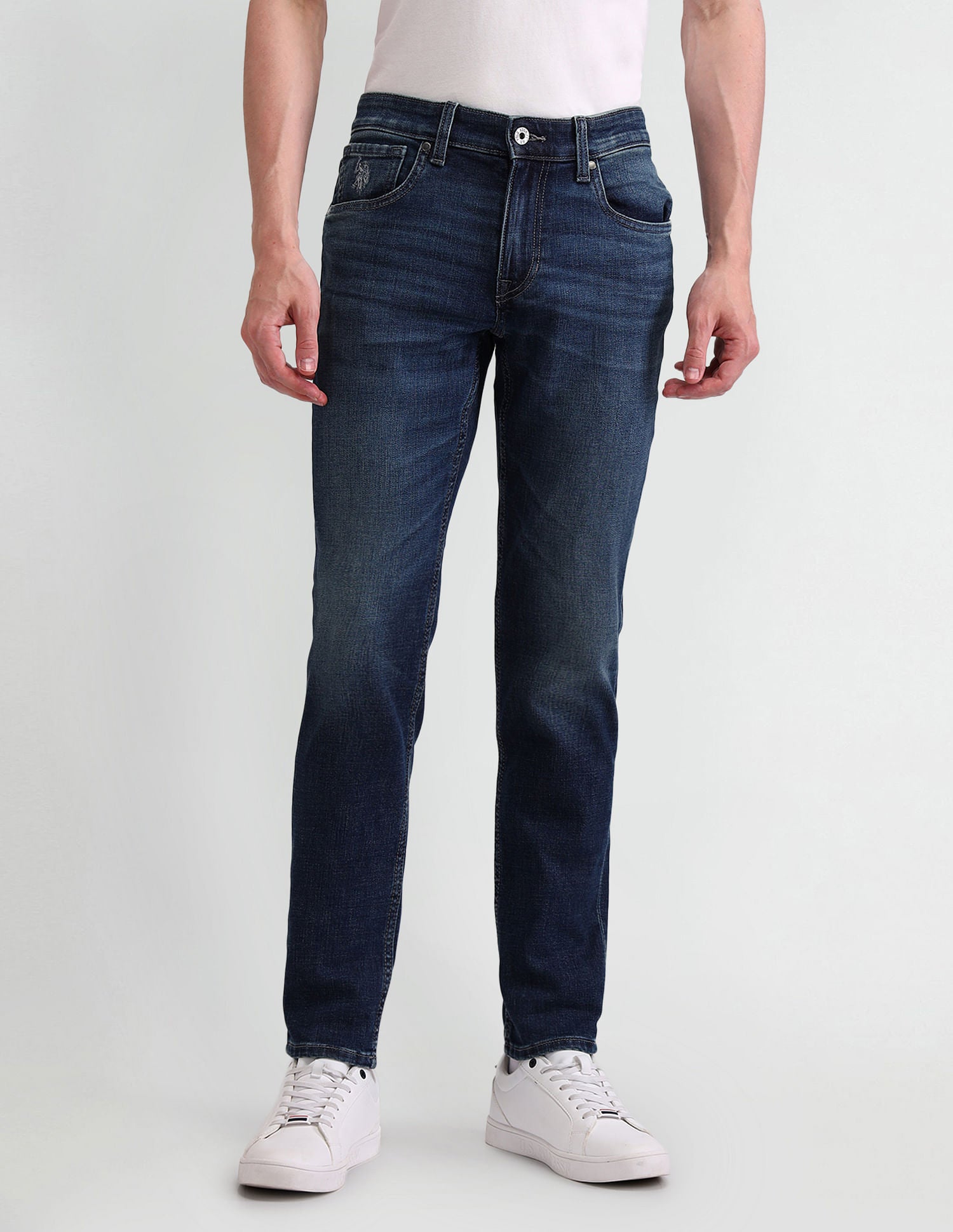Brandon Slim Tapered Blue Jeans Blue - U.S. Polo Assn. India | Large