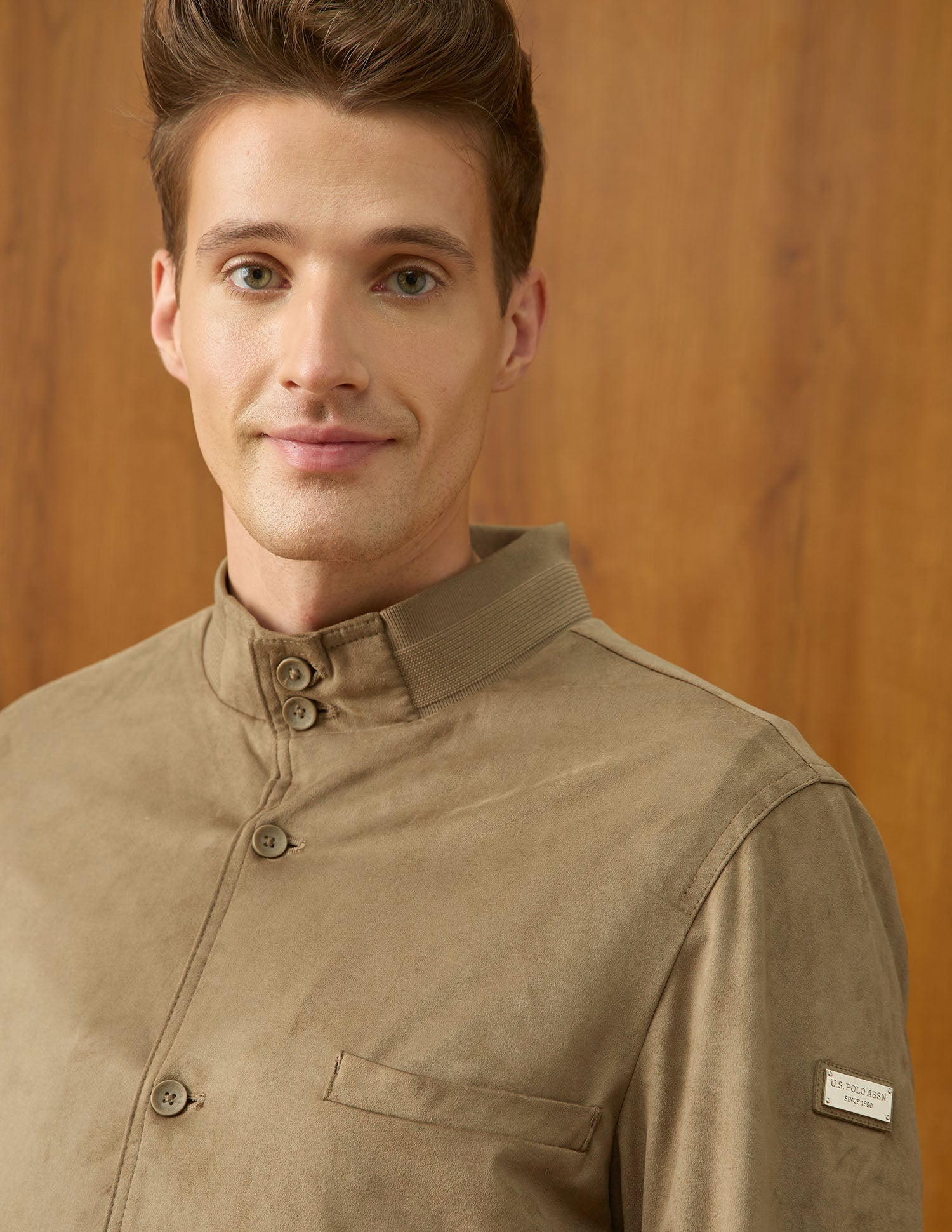 Solid Equestrian Aisle Theater Jacket Camel - U.S. Polo Assn. India | Large