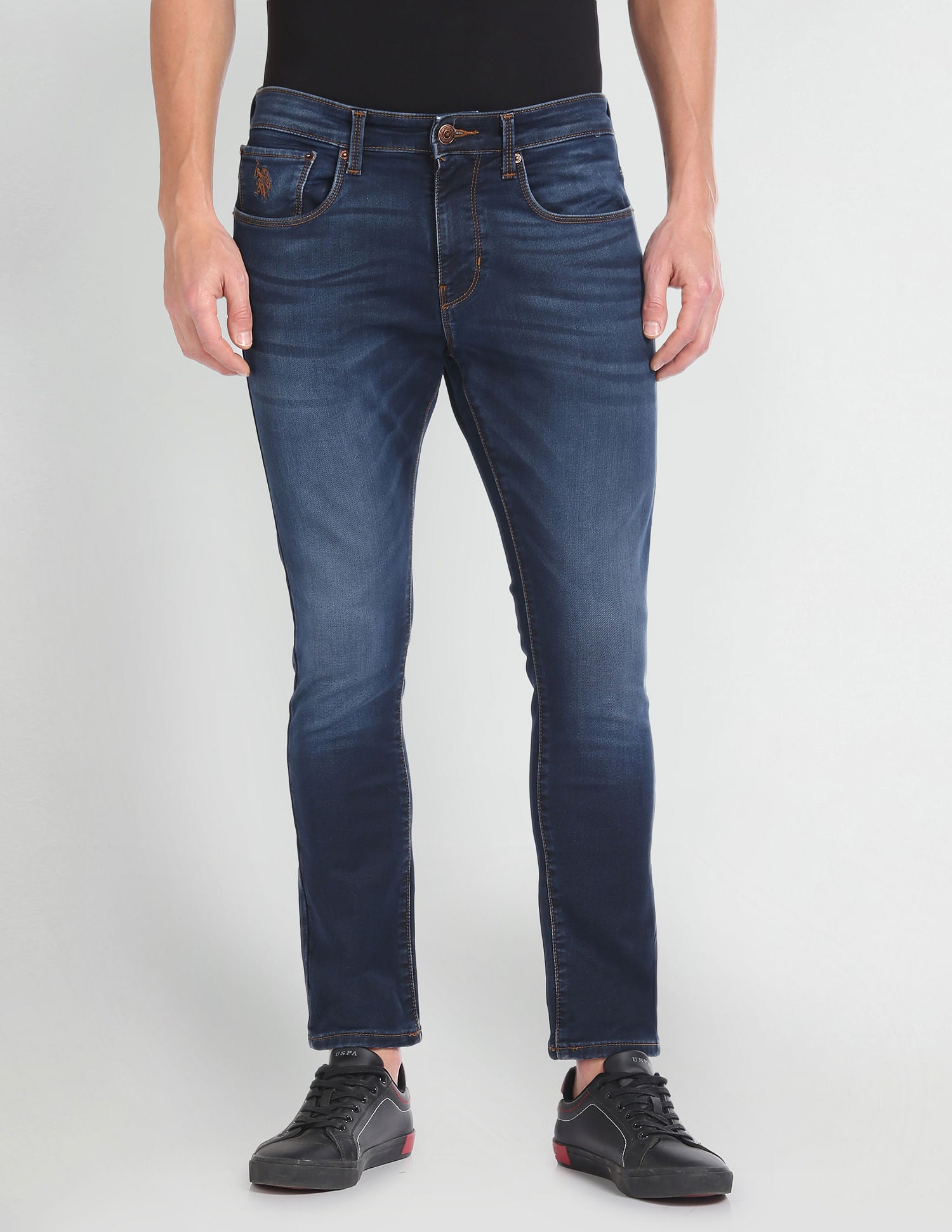 Henry Cropped Regular Fit Blue Jeans Blue - U.S. POLO ASSN. | Large