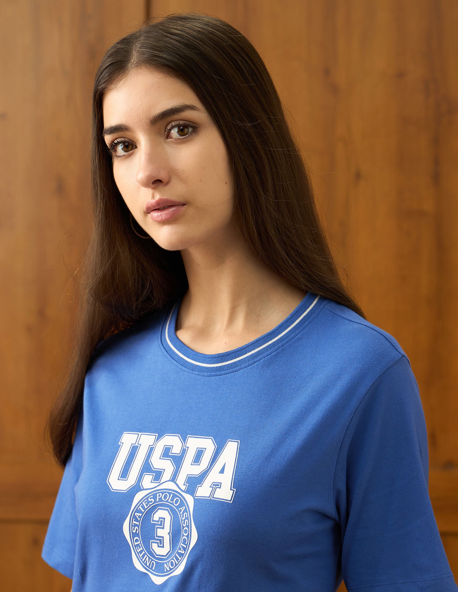 Brand Printed Boxy T-Shirt Blue - U.S. POLO ASSN. | Large