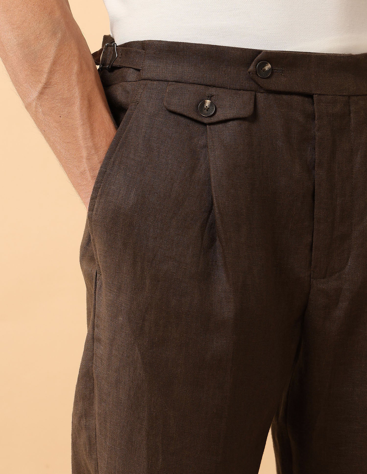 Pacho X High Rise Riley Straight Fit Trouser Coffee - U.S. Polo Assn. India | Large