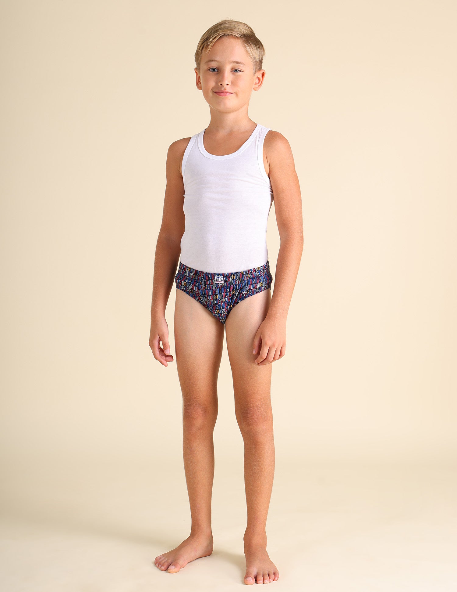 Mid Rise Pure Cotton EKB02 Briefs - Pack Of 3 Navy and Grey - U.S. POLO ASSN. | Large