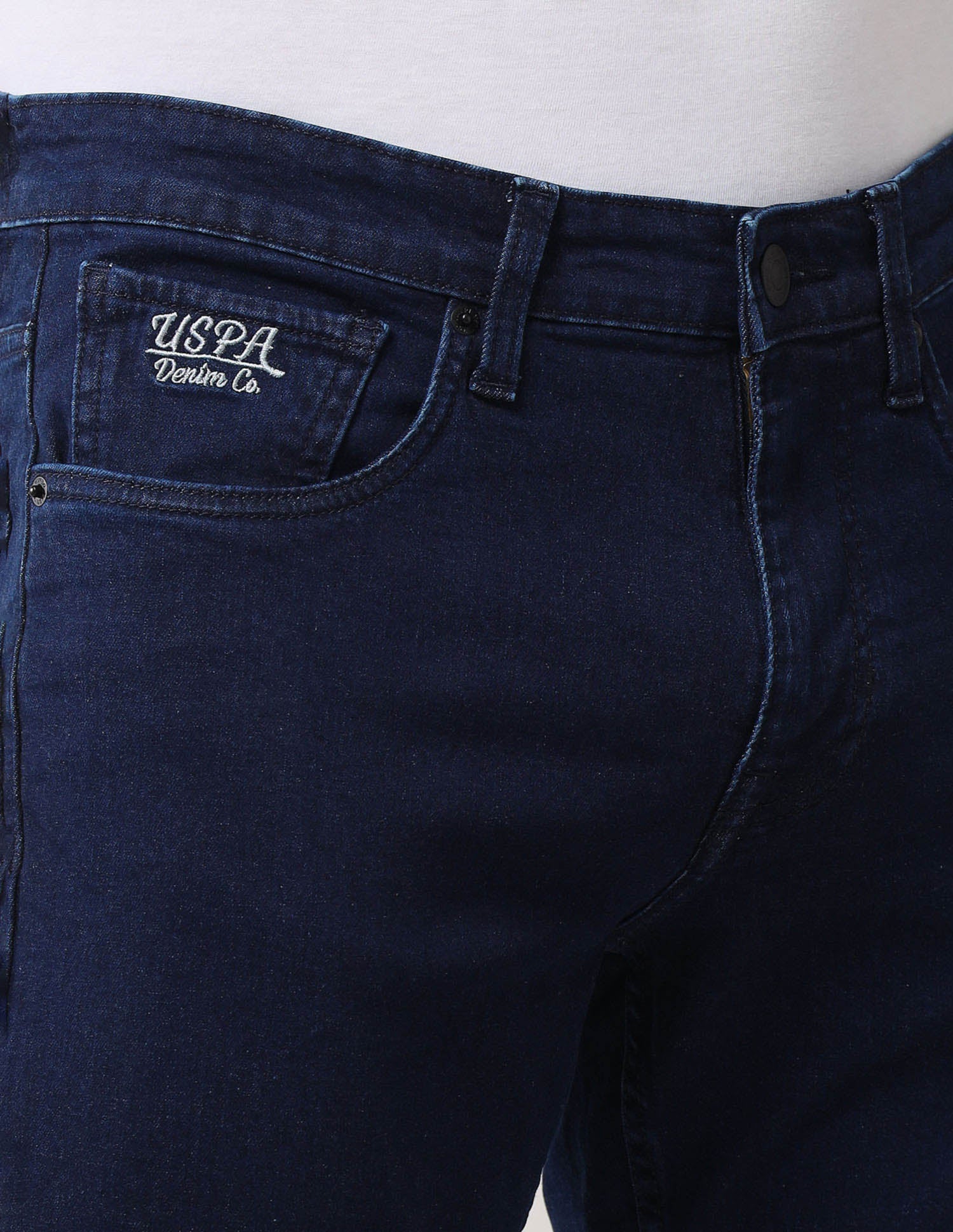 Slim Tapered Blue Jeans Blue - U.S. Polo Assn. India | Large