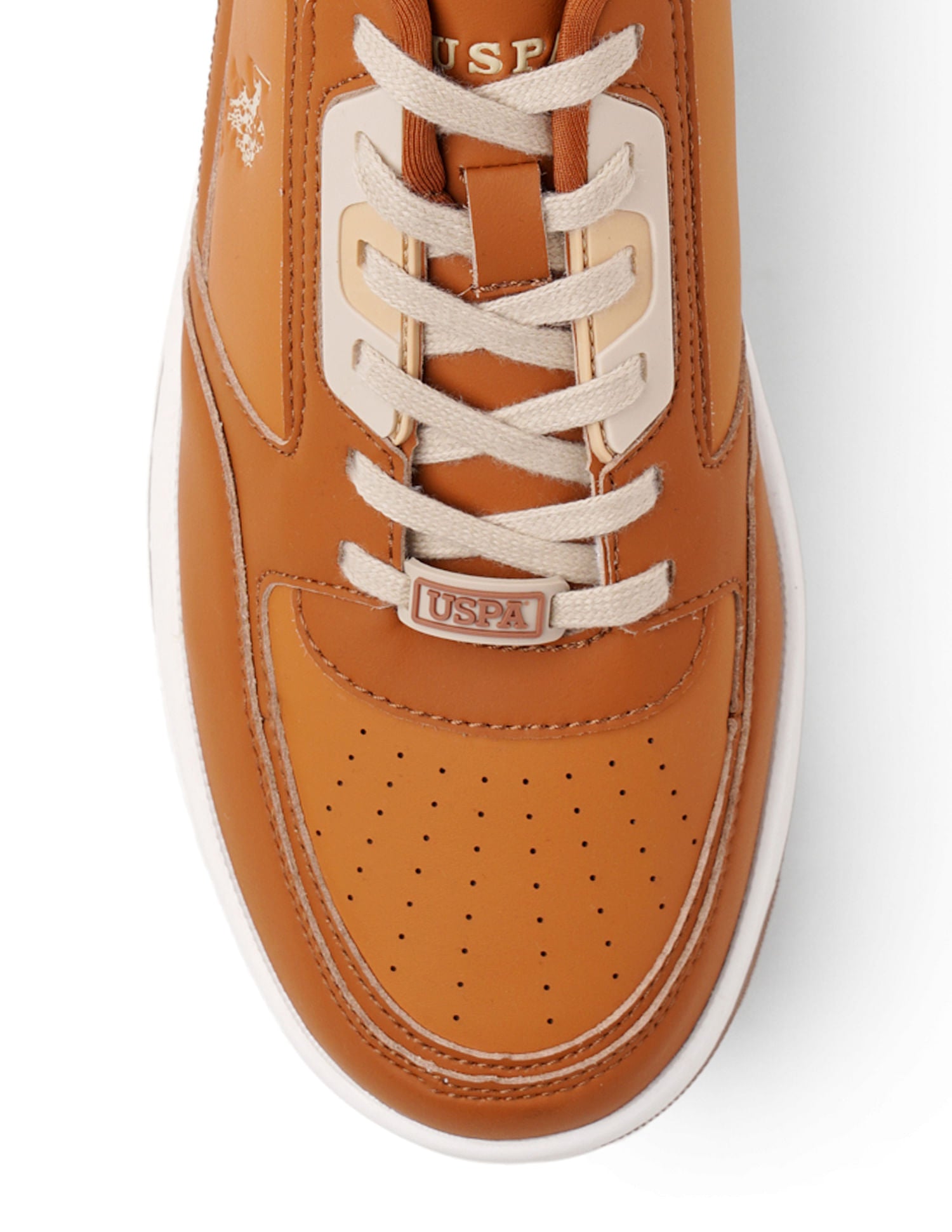 Men Storm Tan Retro Court Sneakers Tan - U.S. Polo Assn. India | Large