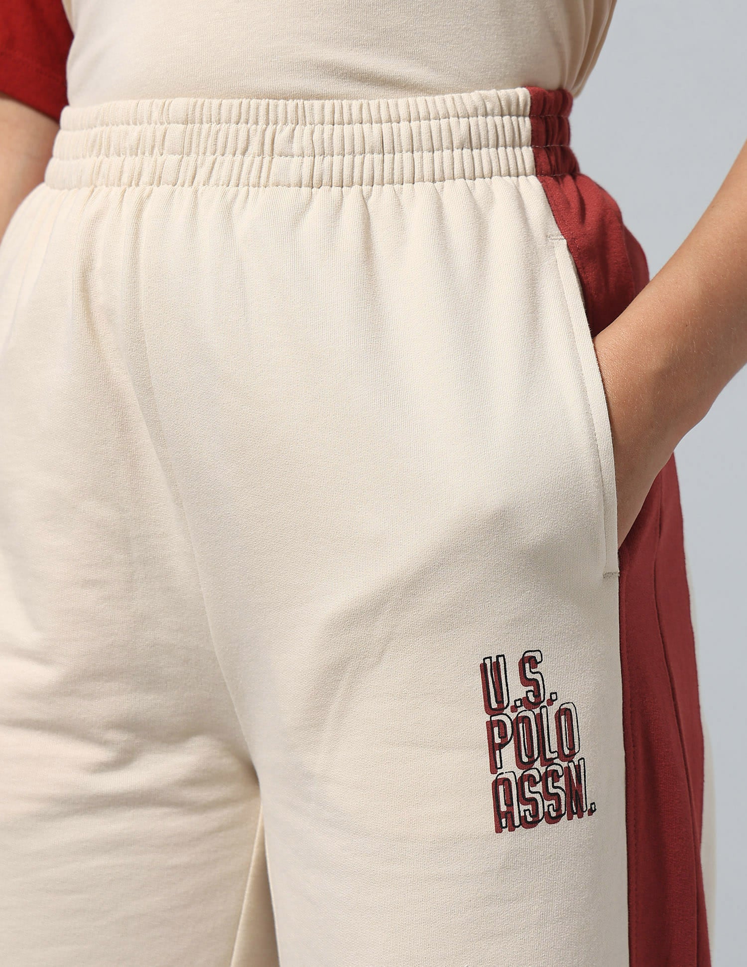 High Rise Wide Leg Trousers White - U.S. Polo Assn. India | Large