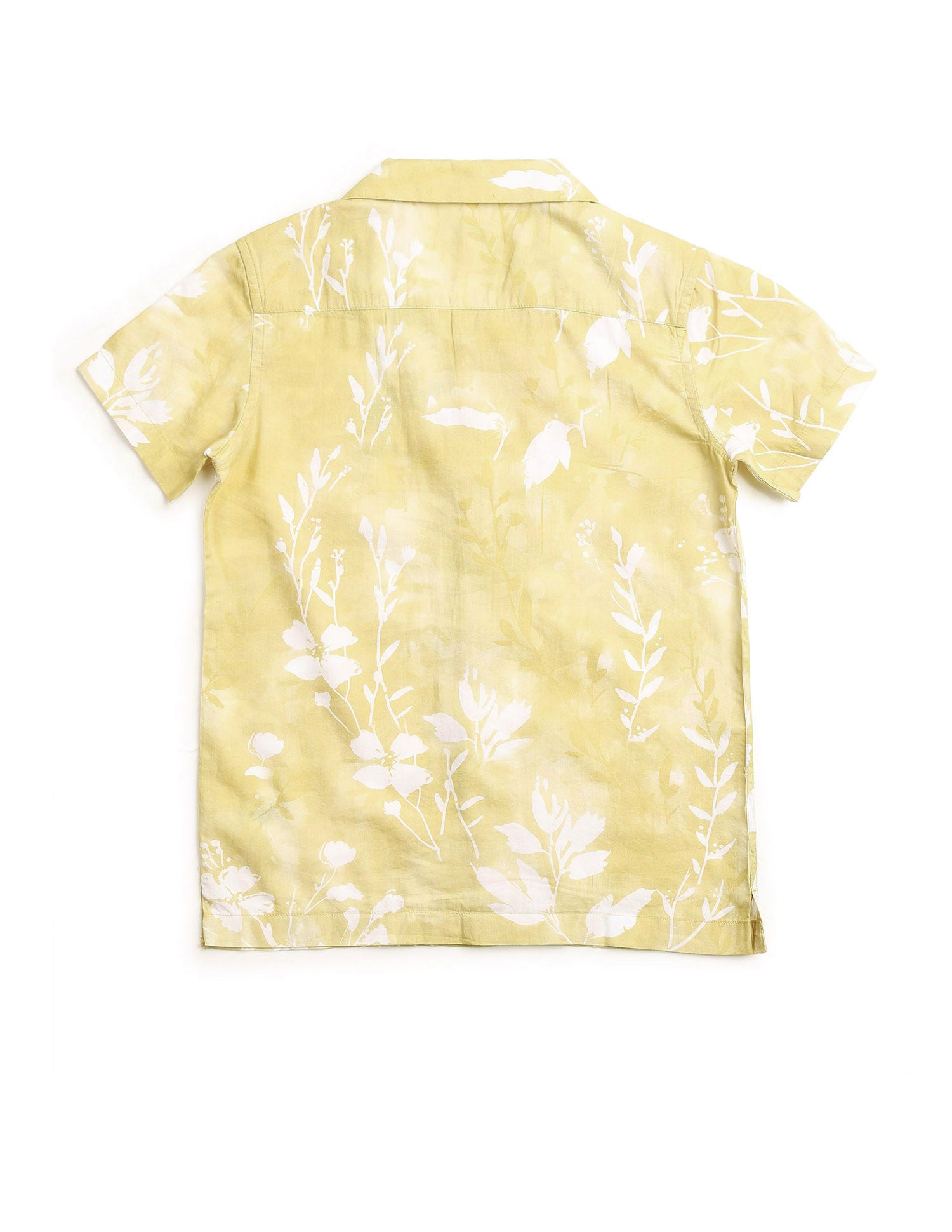 Boys Floral Printed Regular Fit Shirt Yellow - U.S. POLO ASSN. | Large