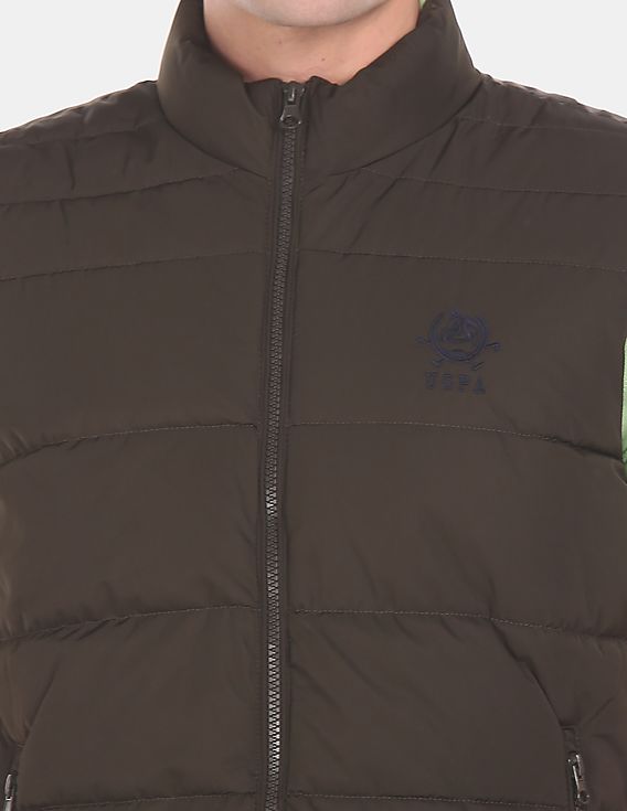 Sleeveless Quilted Gilet Jacket Olive - U.S. Polo Assn. India | Large