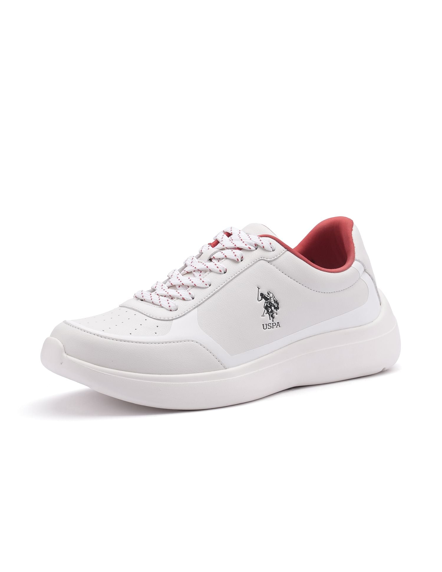 Round Toe Solid Euan Sneakers Off White - U.S. Polo Assn. India | Large