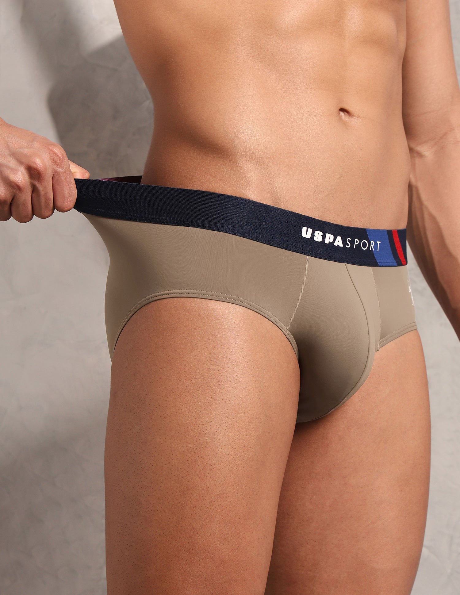 High Stretch Sports RB001 Brief Light Brown - U.S. Polo Assn. India | Large