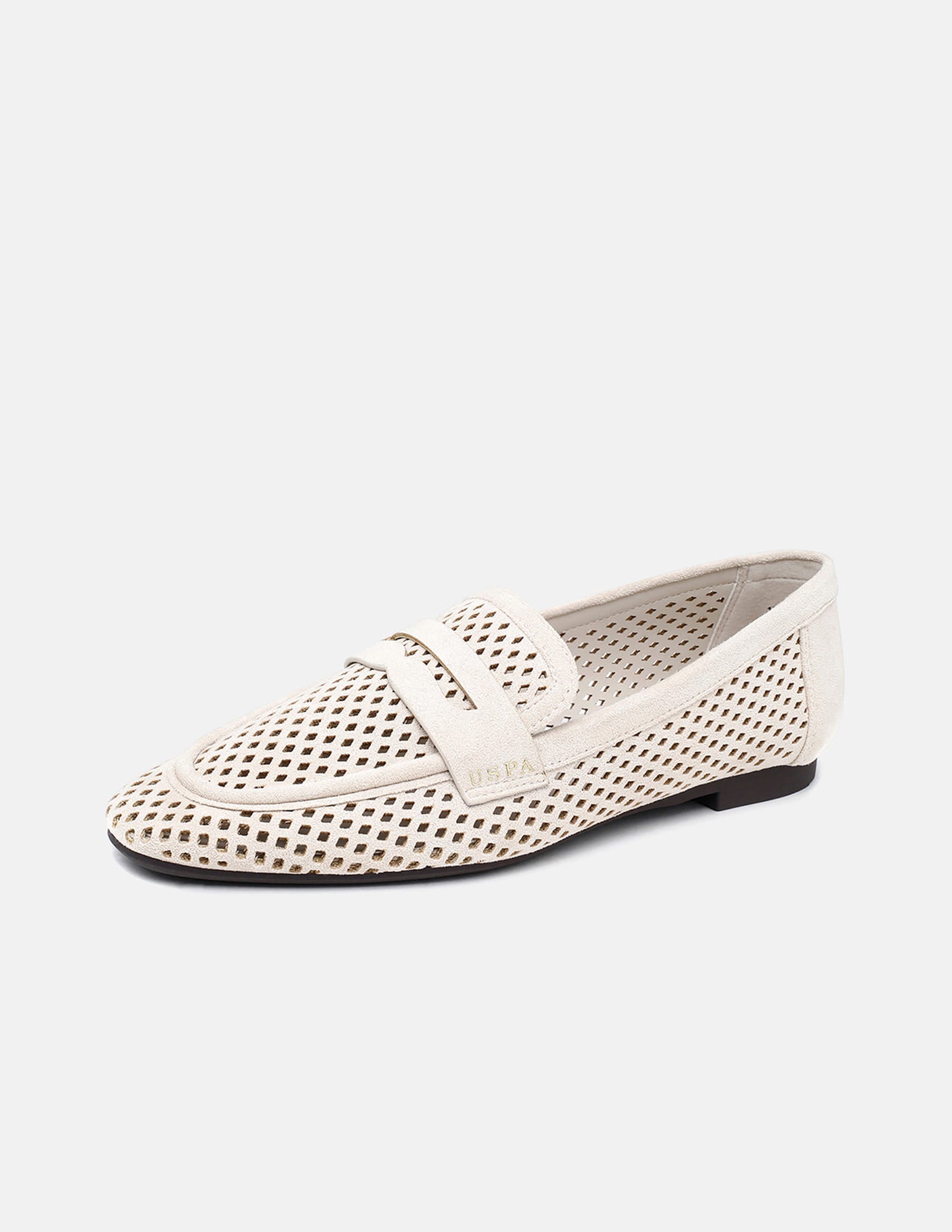 Mesh Textured Outsole Avenoir Loafers Off White - U.S. Polo Assn. India | Large