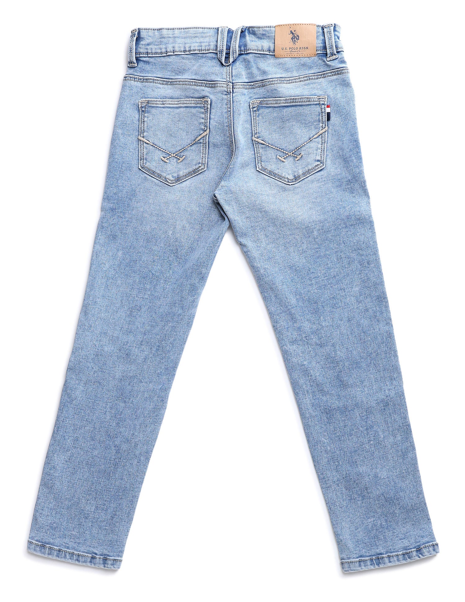 Slim fit Solid Jeans Blue - U.S. Polo Assn. India | Large