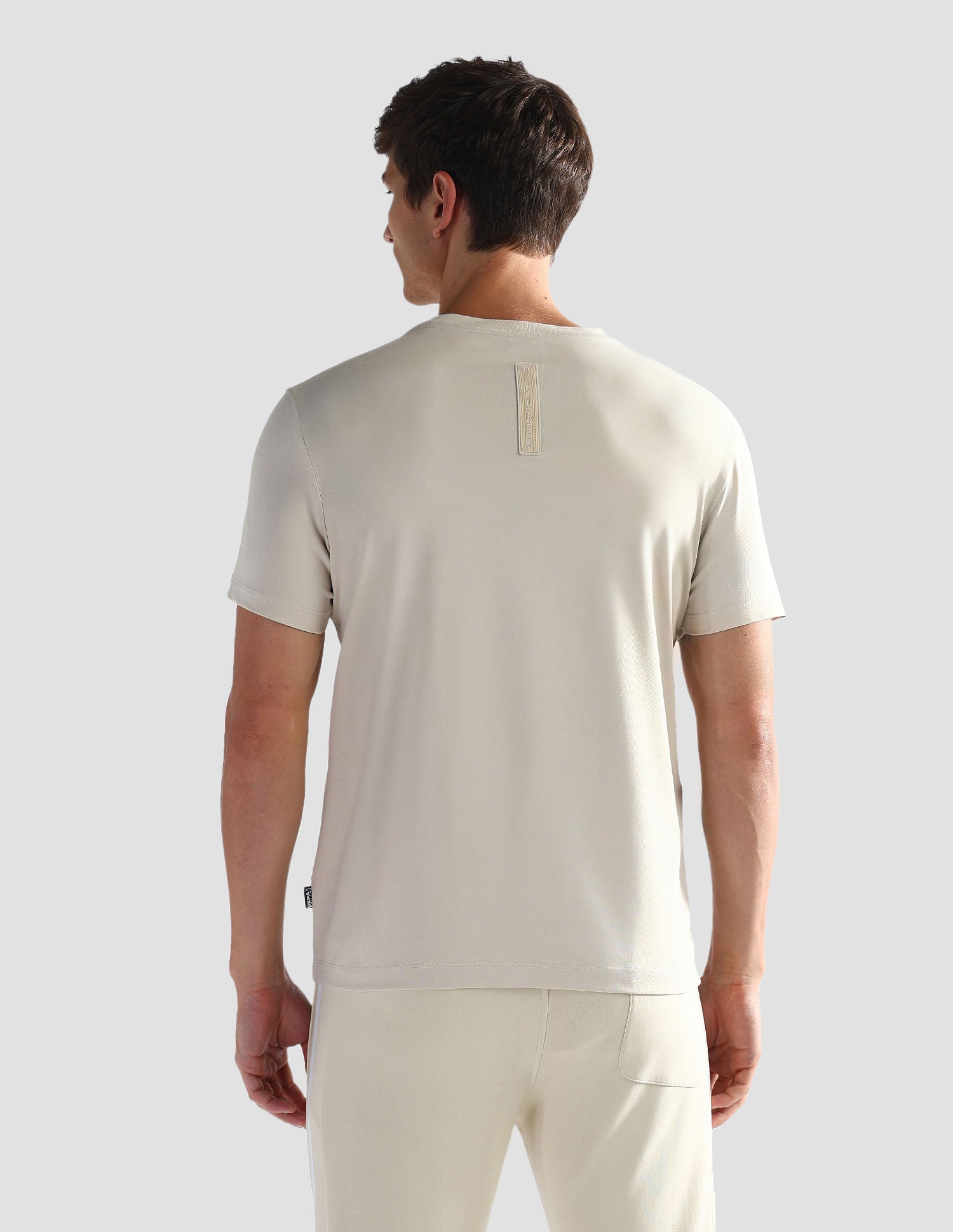 Brand Print Slim Fit Active T-Shirt Beige - U.S. Polo Assn. India | Large