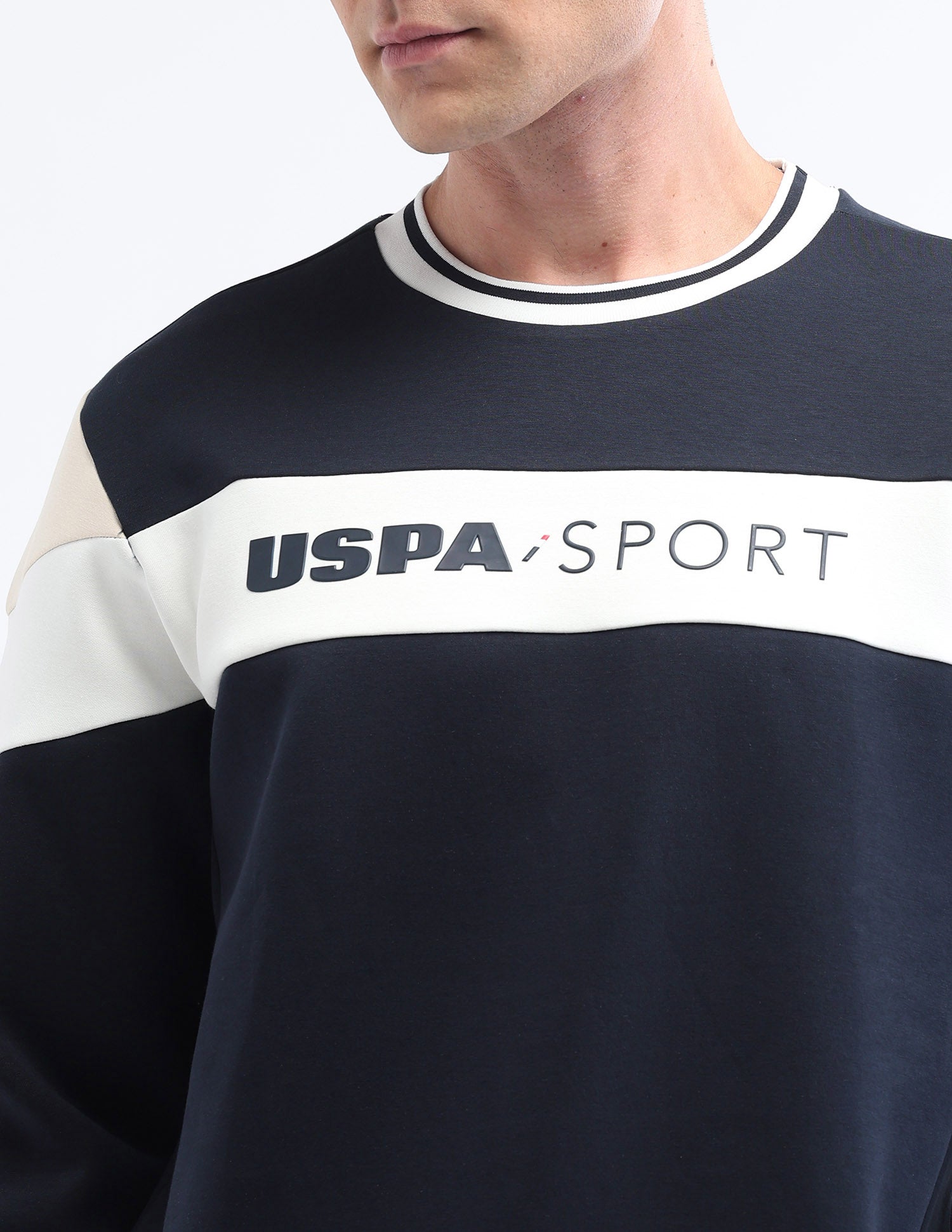 Brand Printed Gorpcore Sweatshirt Navy - U.S. Polo Assn. India | Large