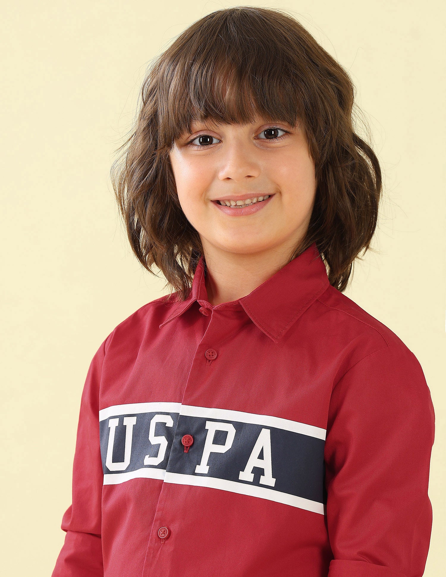 Twill Brand Printed Shirt Red - U.S. Polo Assn. India | Large