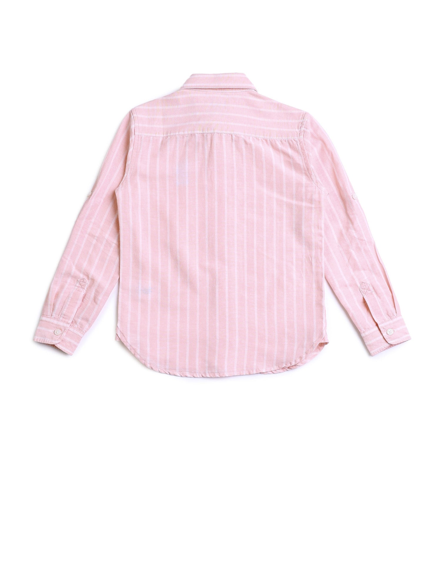 Boys Vertical Striped Dobby Shirt Pink - U.S. POLO ASSN. | Large