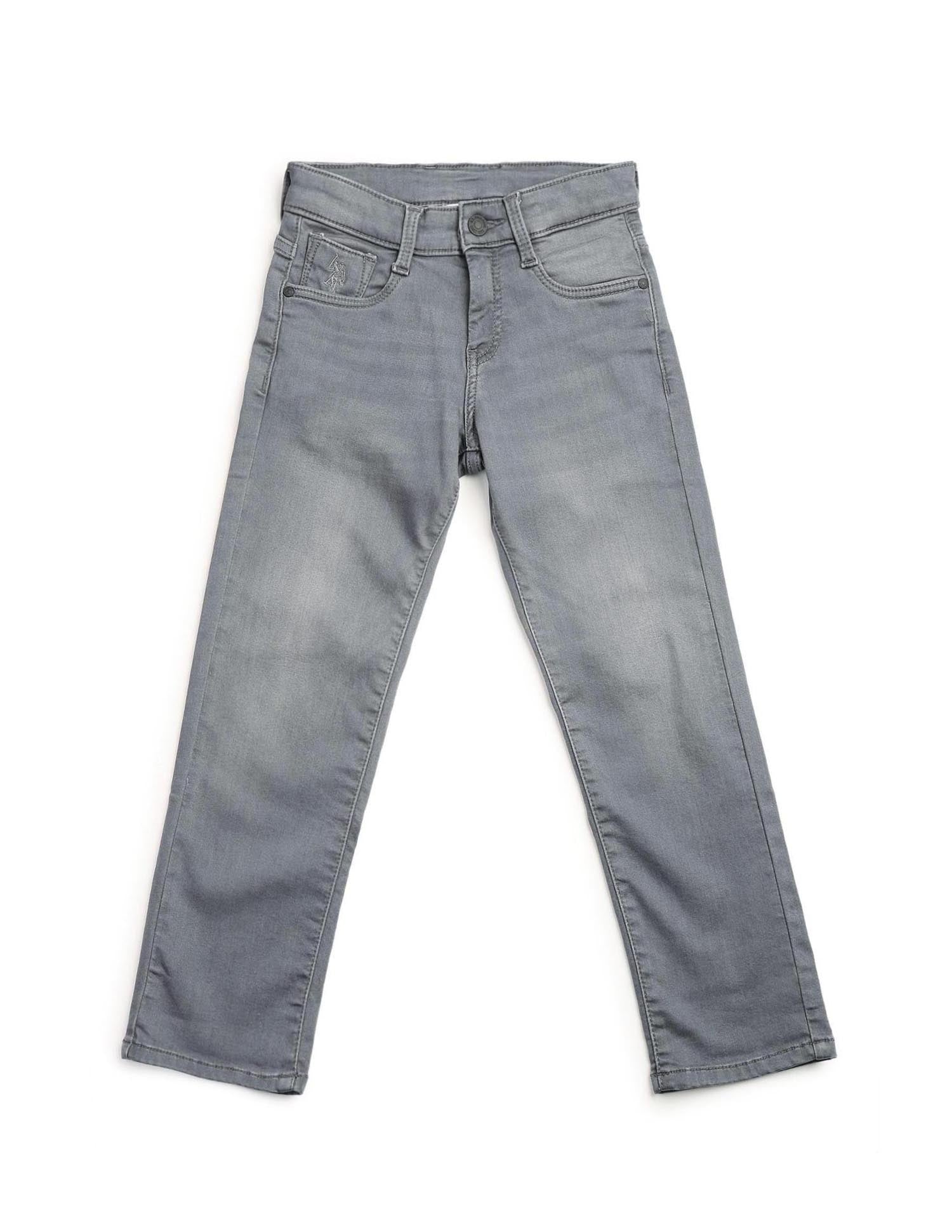 Boys Relaxed Fit Grey Jeans Dark Grey - U.S. POLO ASSN. | Large