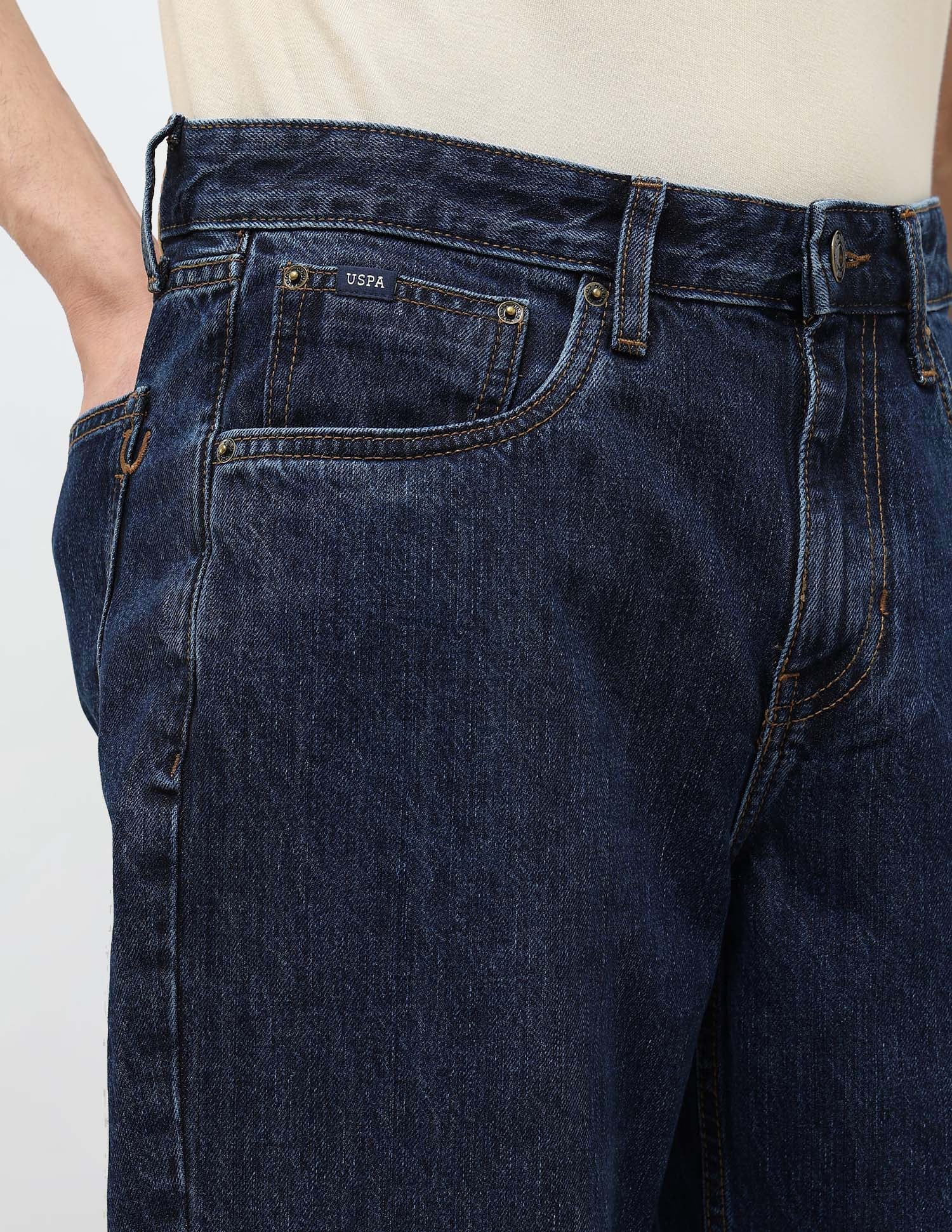 Shawn Relaxed Fit Blue Jeans Dark Wash - U.S. POLO ASSN. | Large