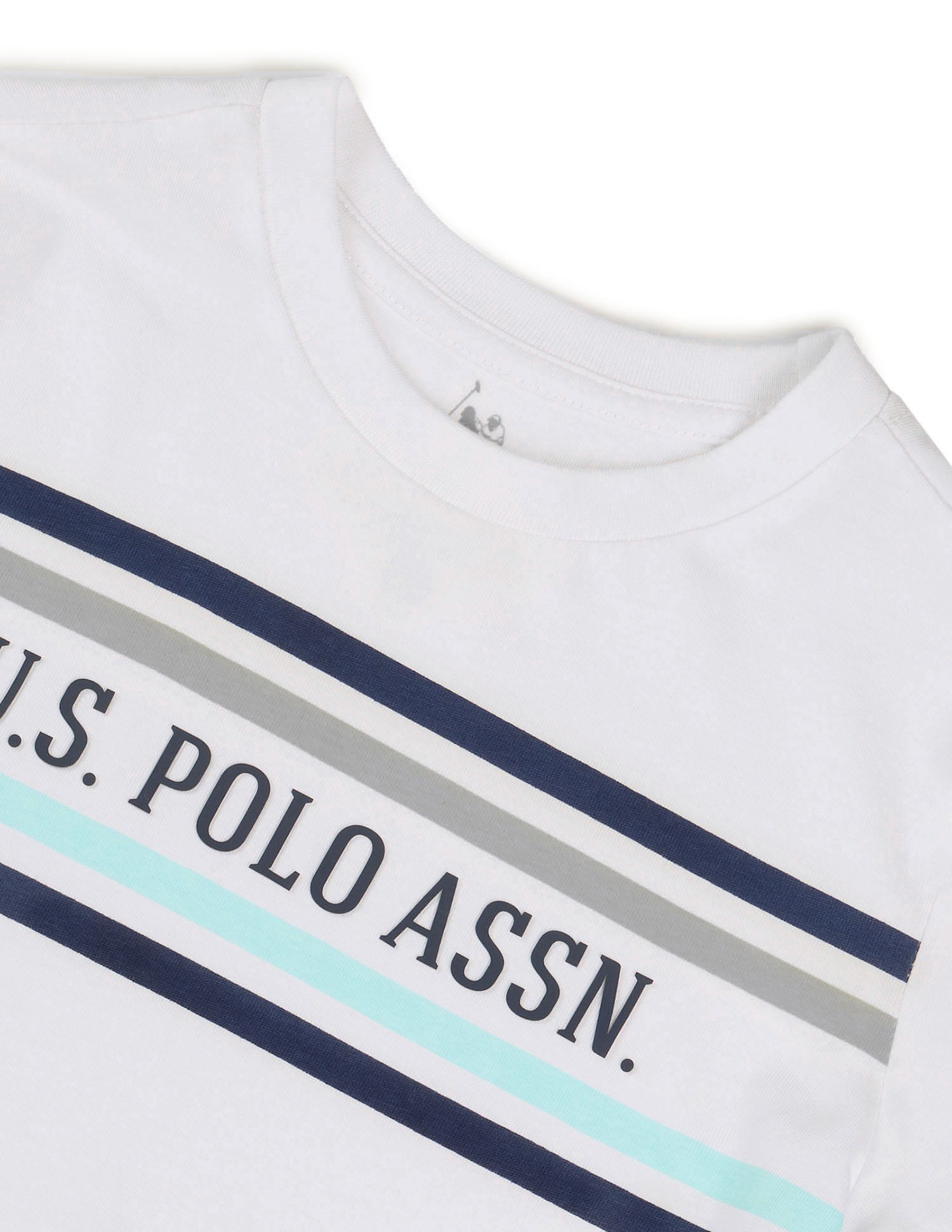 Boys Brand Printed Regular Fit T-Shirt White - U.S. POLO ASSN. | Large