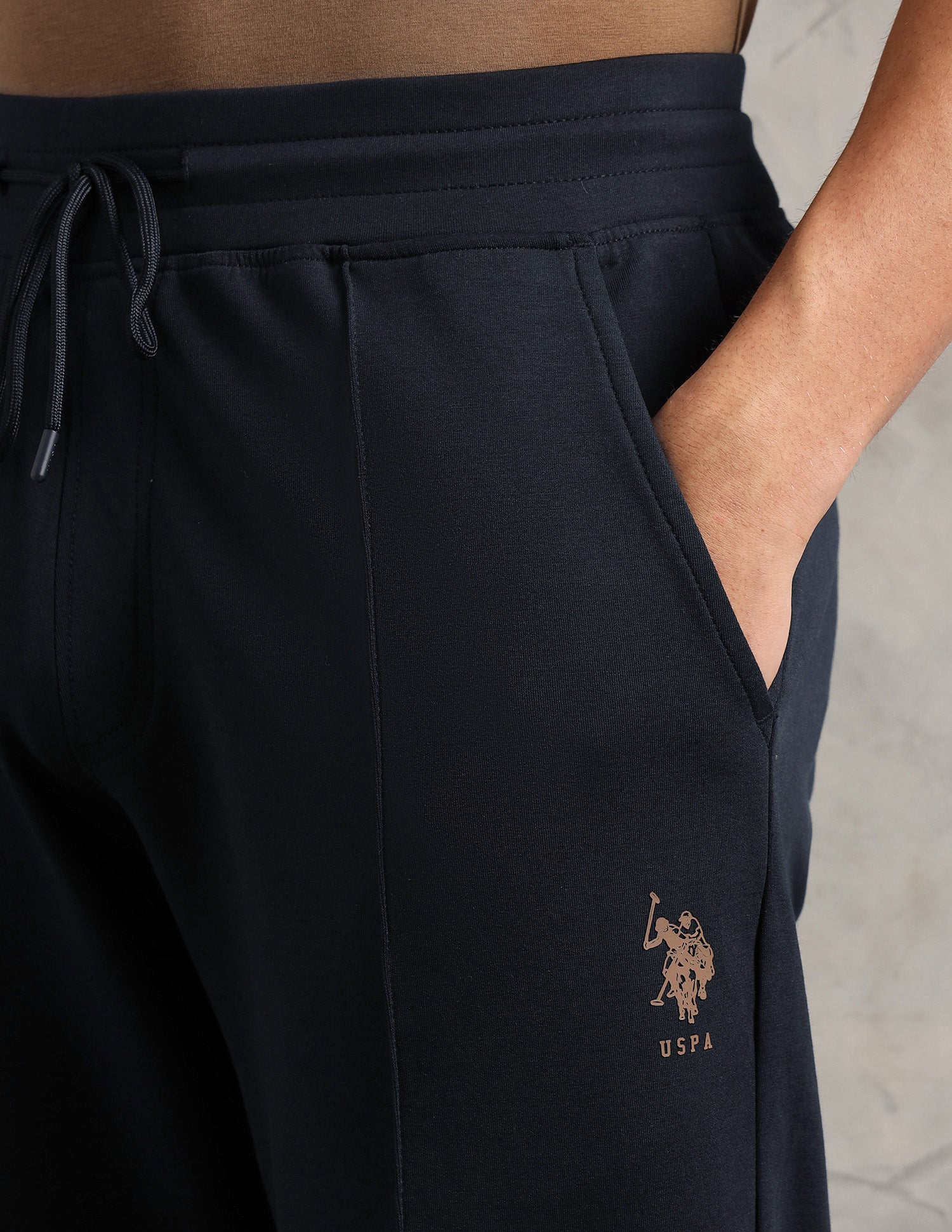 Cotton Stretch Mid Rise PR002-PL Lounge Pants - Pack Of 1 Navy - U.S. Polo Assn. India | Large