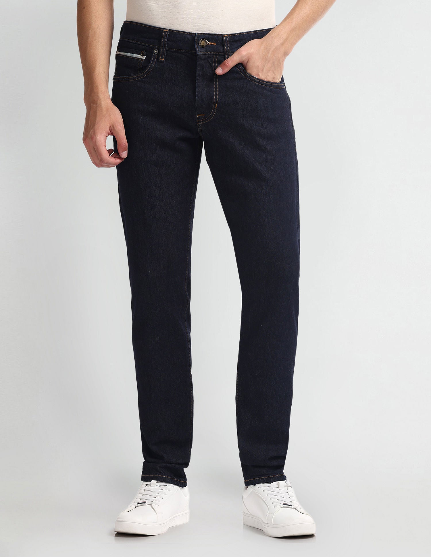 Brandon Slim Tapered Fit Blue Jeans Blue - U.S. Polo Assn. India | Large
