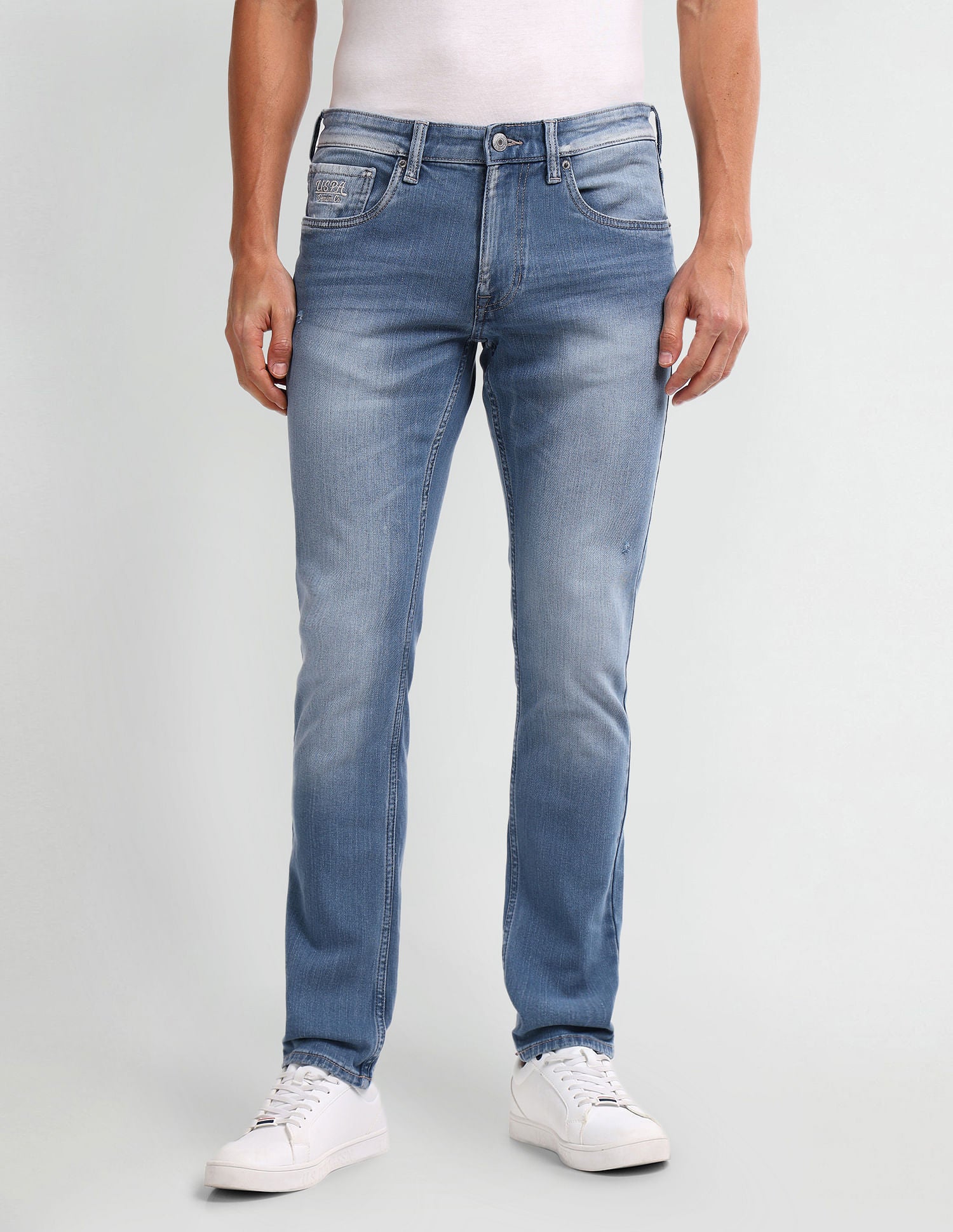 Brandon Slim Tapered Blue Jeans Blue - U.S. POLO ASSN. | Large