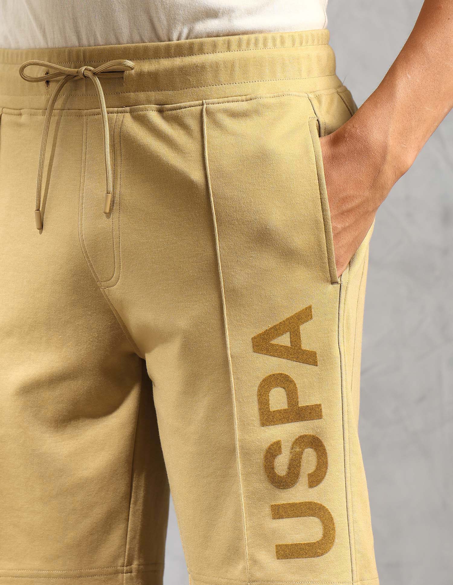 Brand Printed OES06 Lounge Shorts - Pack Of 1 Off White - U.S. POLO ASSN. | Large