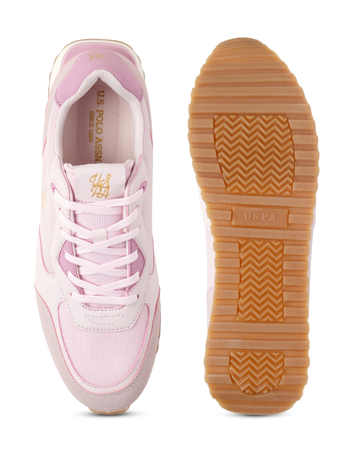 Women Cleo Suede Sneakers Pink - U.S. Polo Assn. India | Large