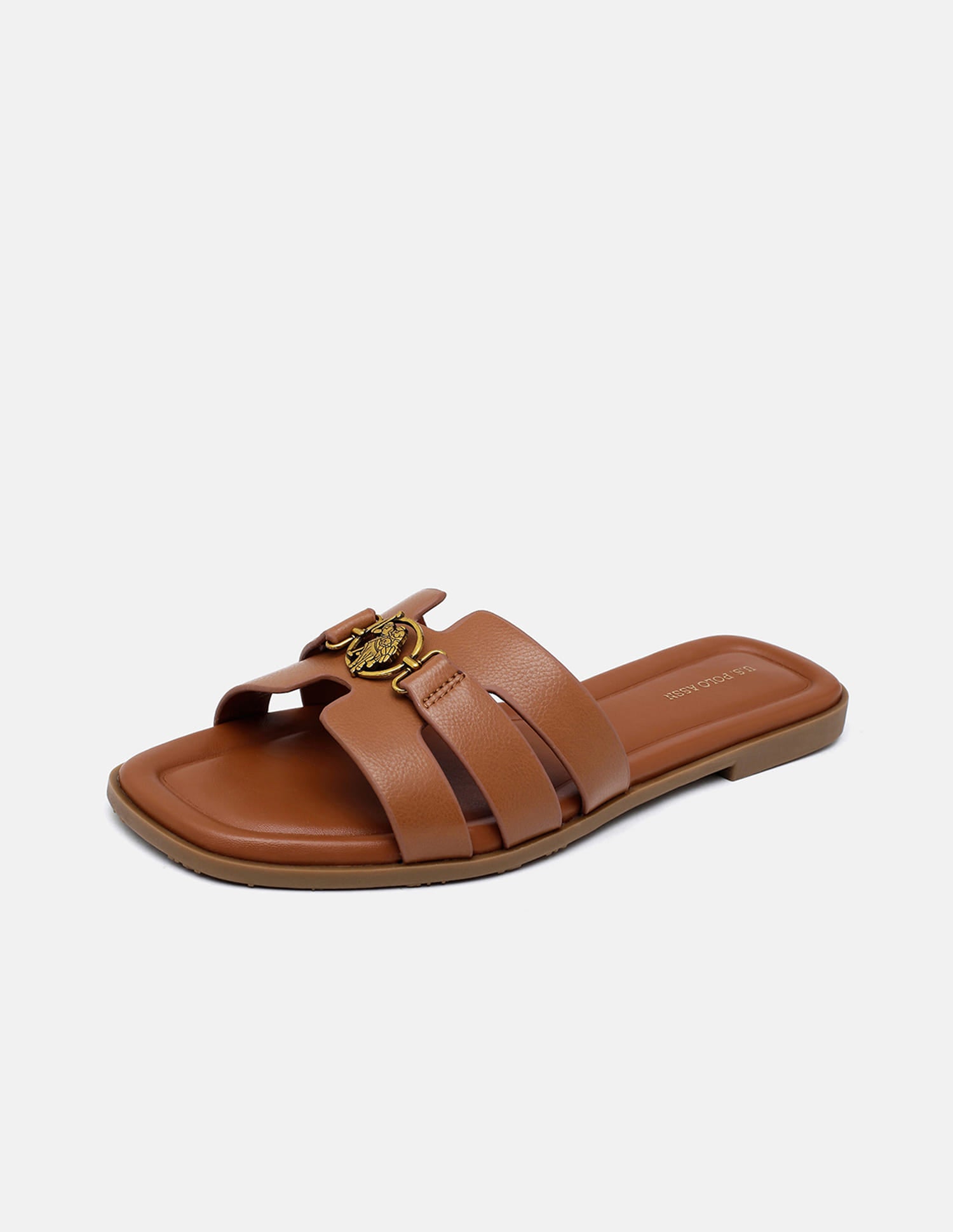 Saphira Gold Hardware Sandals Tan - U.S. Polo Assn. India | Large