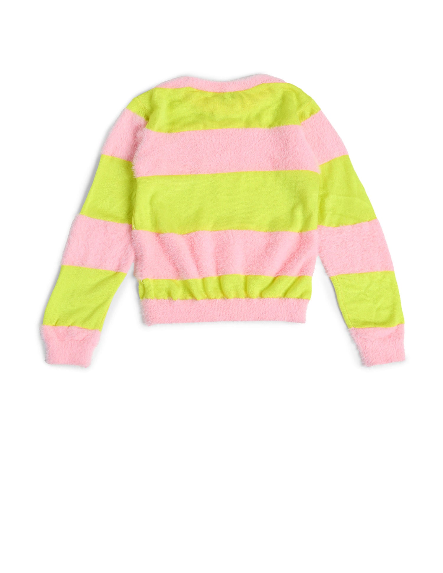 Girls Horizontal Stripe Sweater Lime Green - U.S. POLO ASSN. | Large