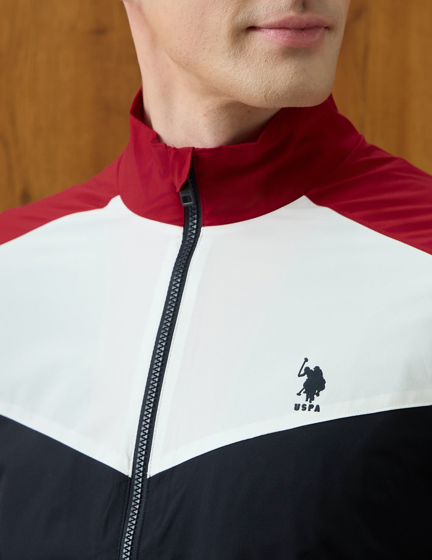 Colour Blocked Windcheater Jacket Navy - U.S. POLO ASSN. | Large