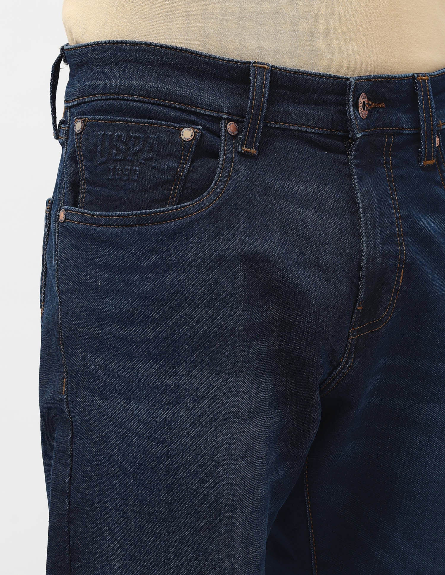 Henry Tapered Fit Blue Jeans Dark Blue - U.S. POLO ASSN. | Large