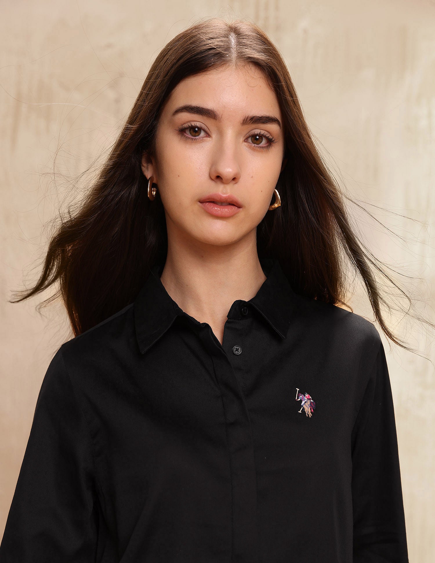 Regular Fit Solid Shirt Black - U.S. POLO ASSN. | Large