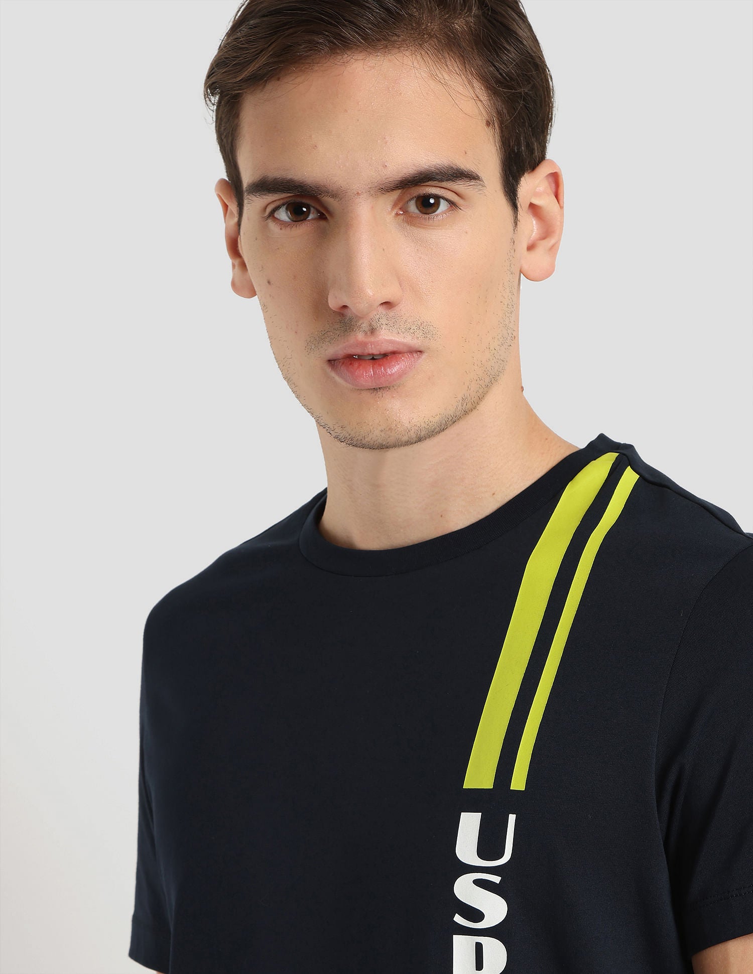 Brand Print Sport T-Shirt Navy - U.S. Polo Assn. India | Large