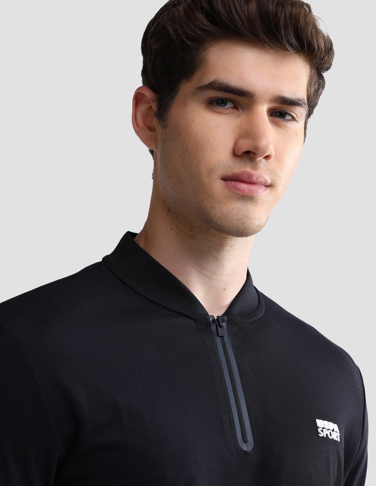 Solid Slim Fit Active Polo Shirt Navy - U.S. Polo Assn. India | Large